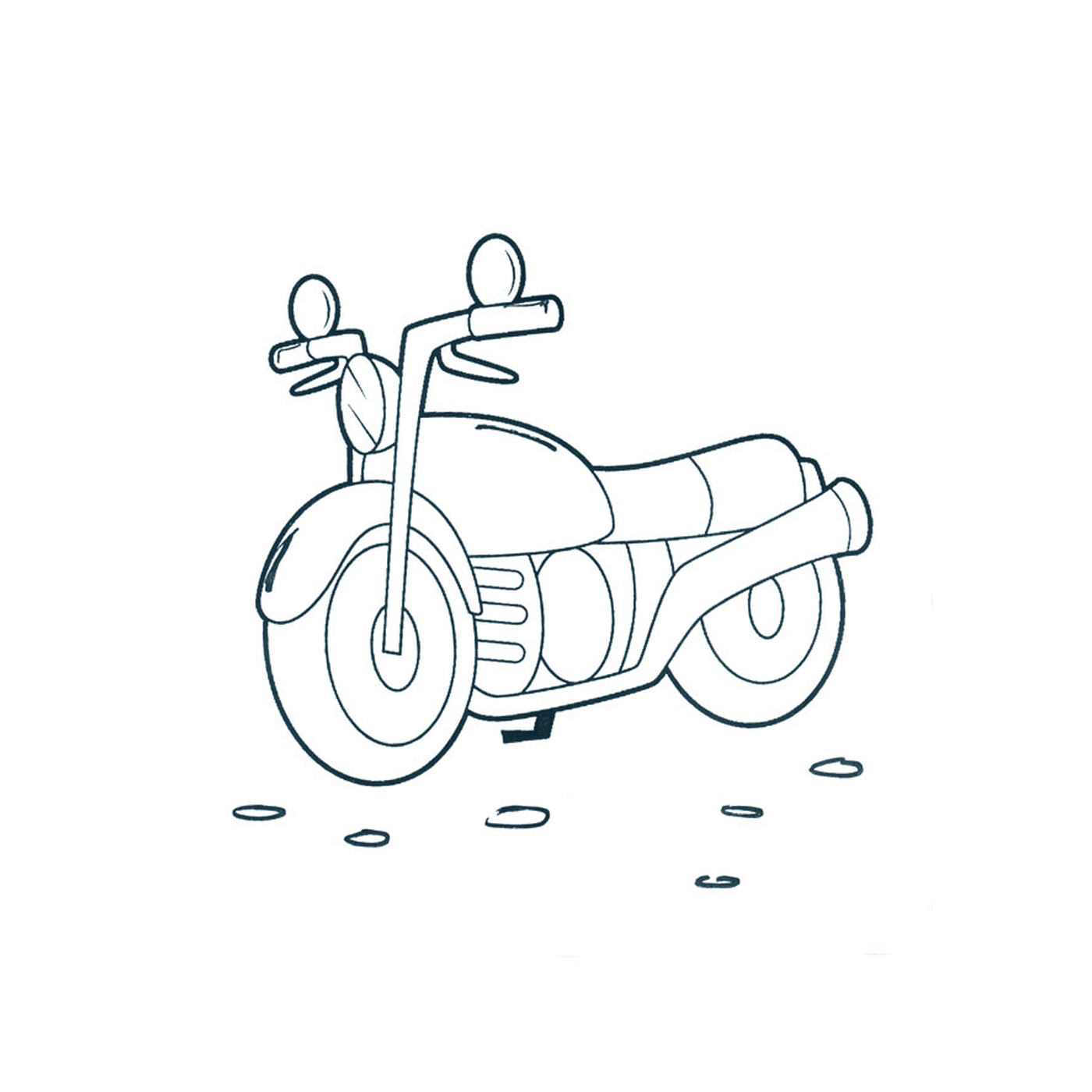  motocicletta posizionata a terra 