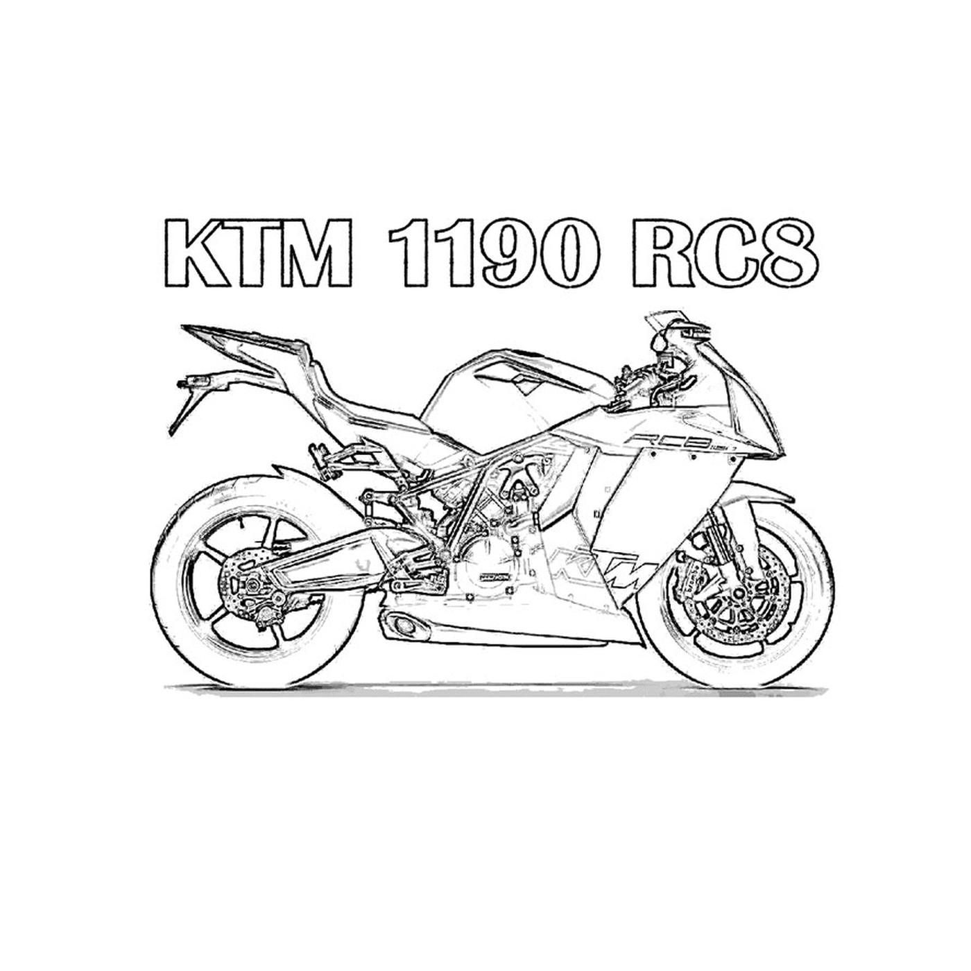  ktm motorcycle in black and white 