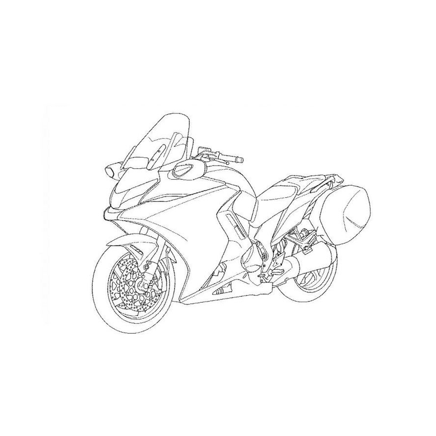  personalisierte Motorrad auf weißem Hintergrund 