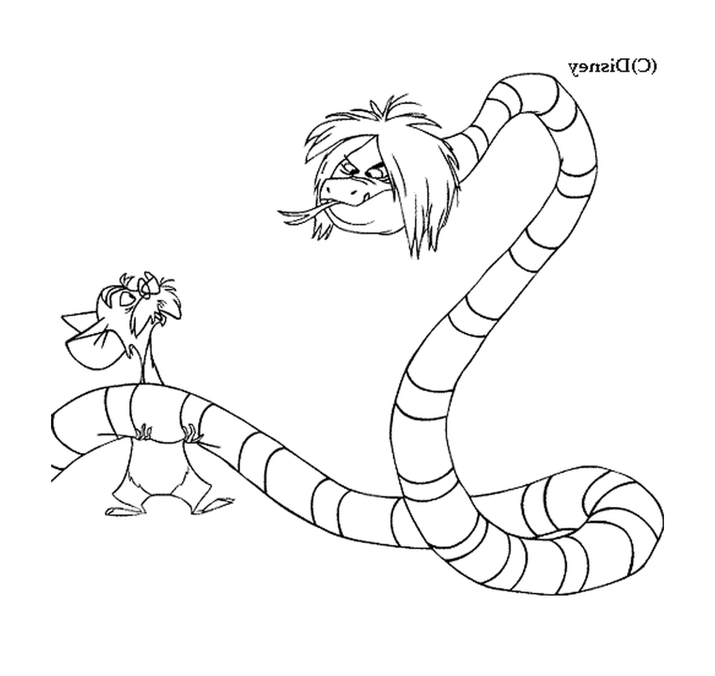  Merlin and Mim transformed into a snake and mouse 