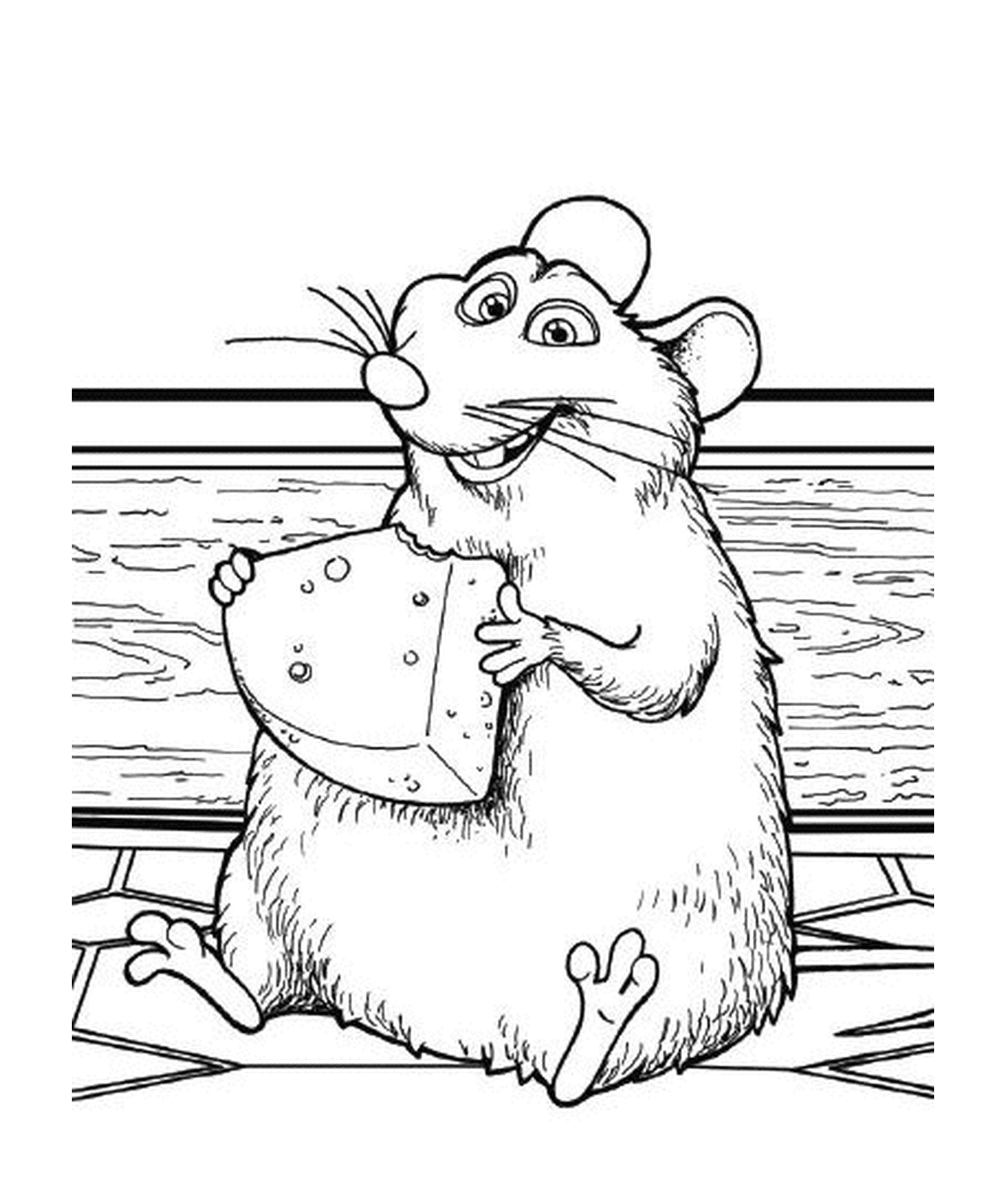  Рататуй: мышь, держащая сыр во рту 