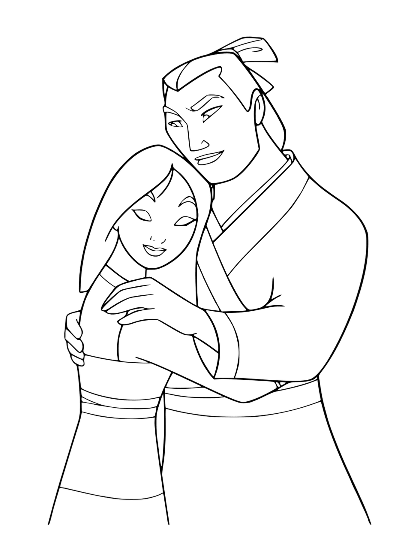  Li Shang conforta Mulan 