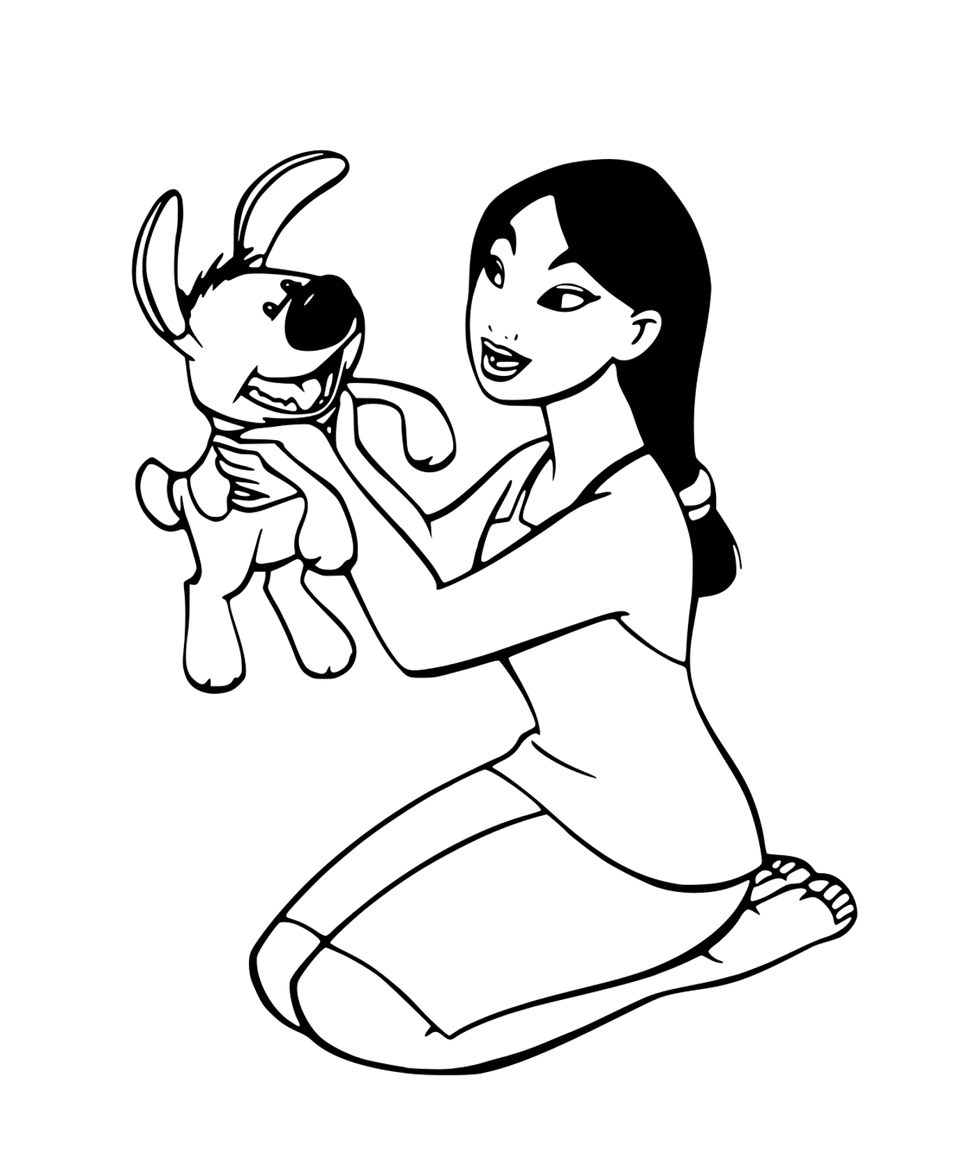  Mulan loves dog Po 