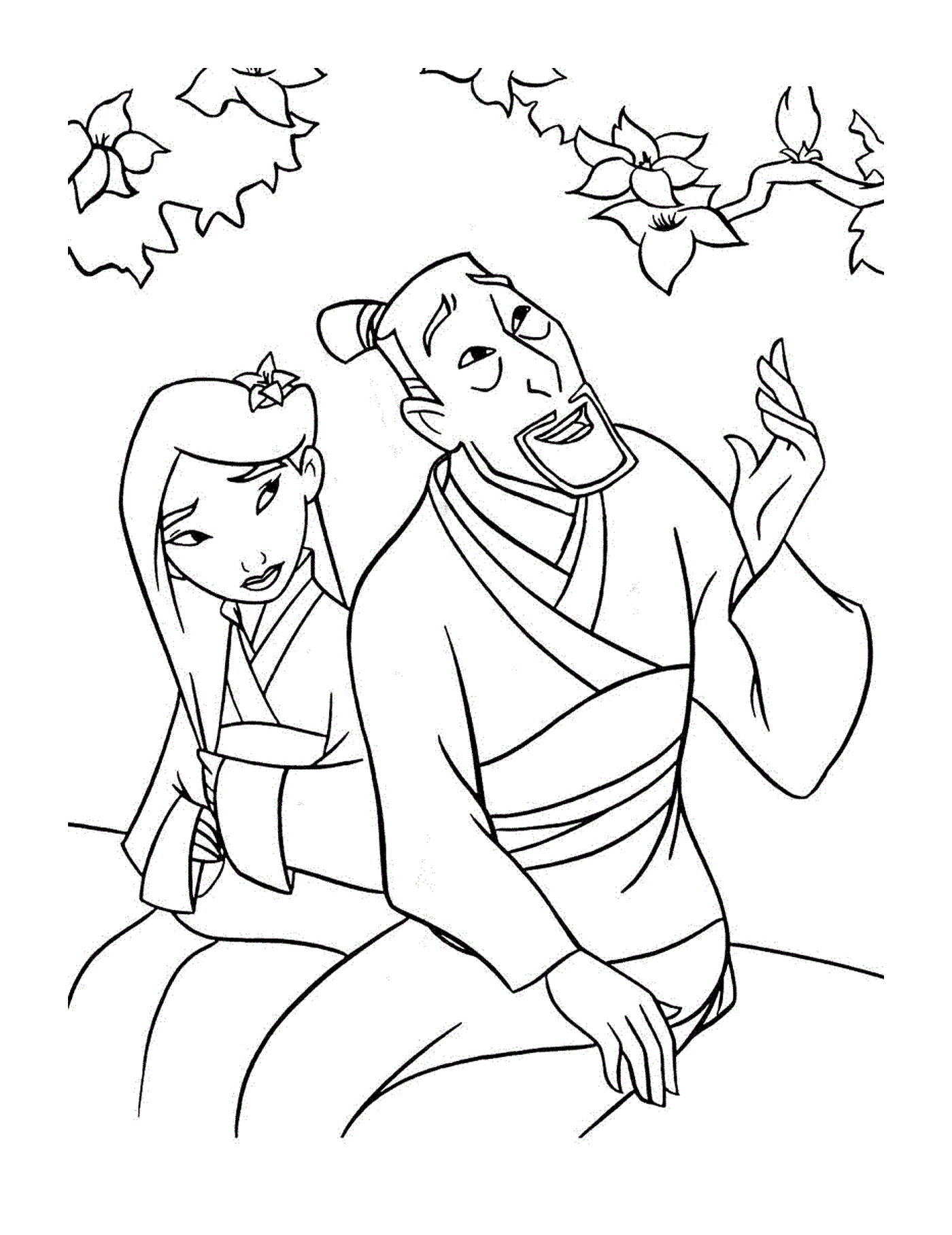  La principessa Mulan e suo padre 