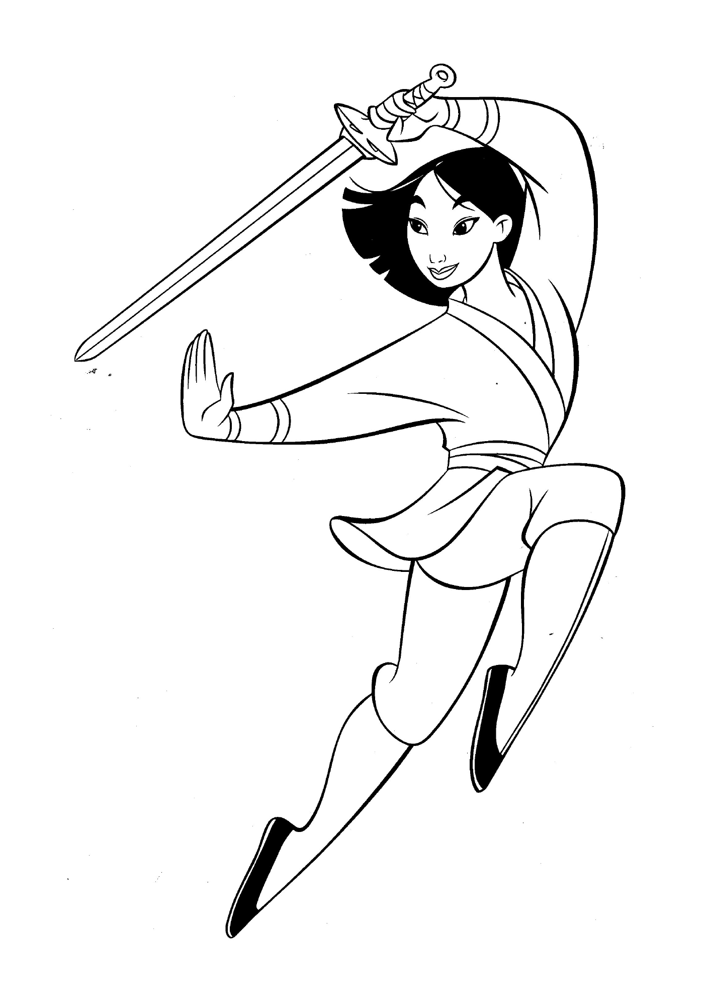  Mulan, sword fighter 