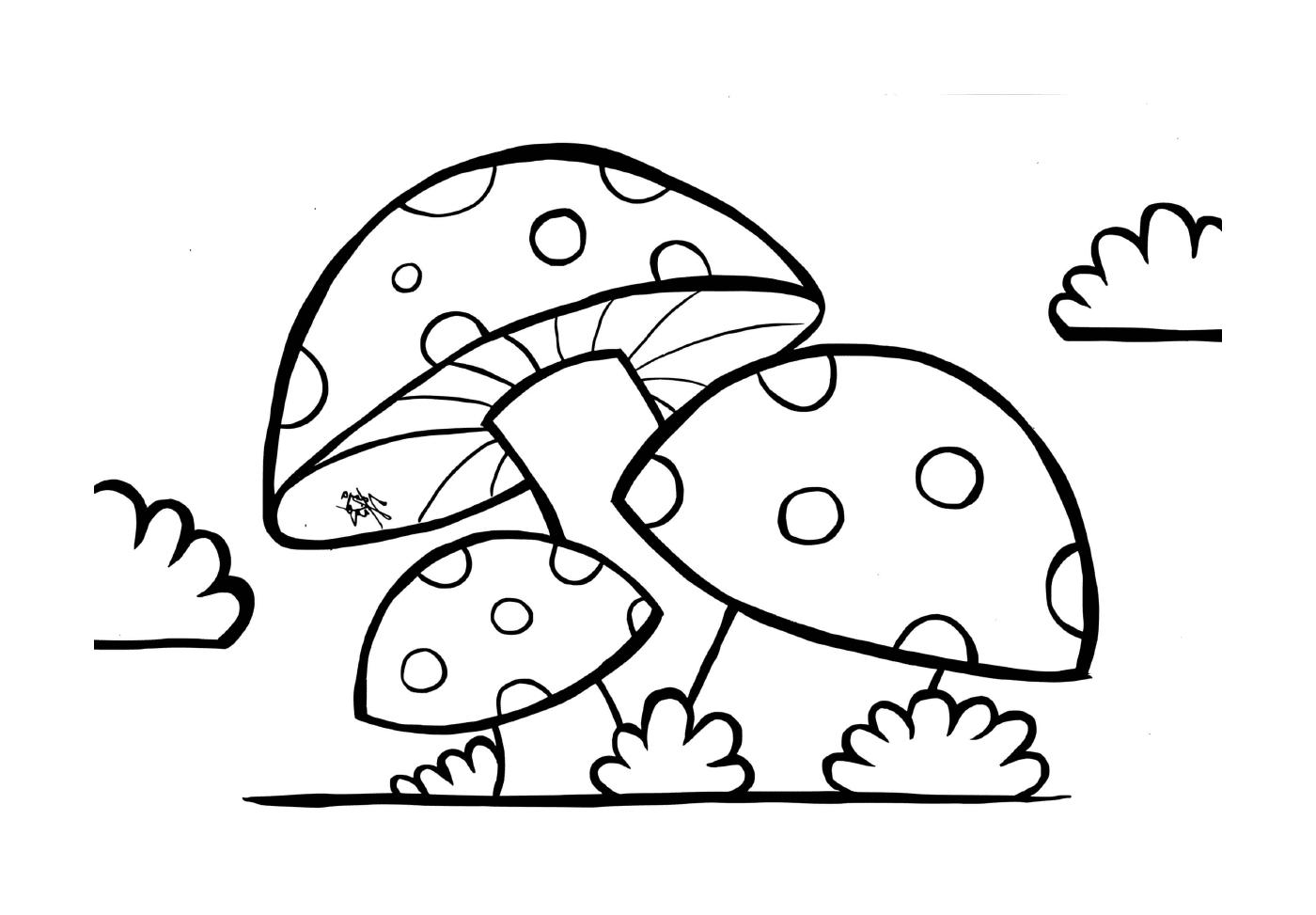  Mushrooms with pea motifs 