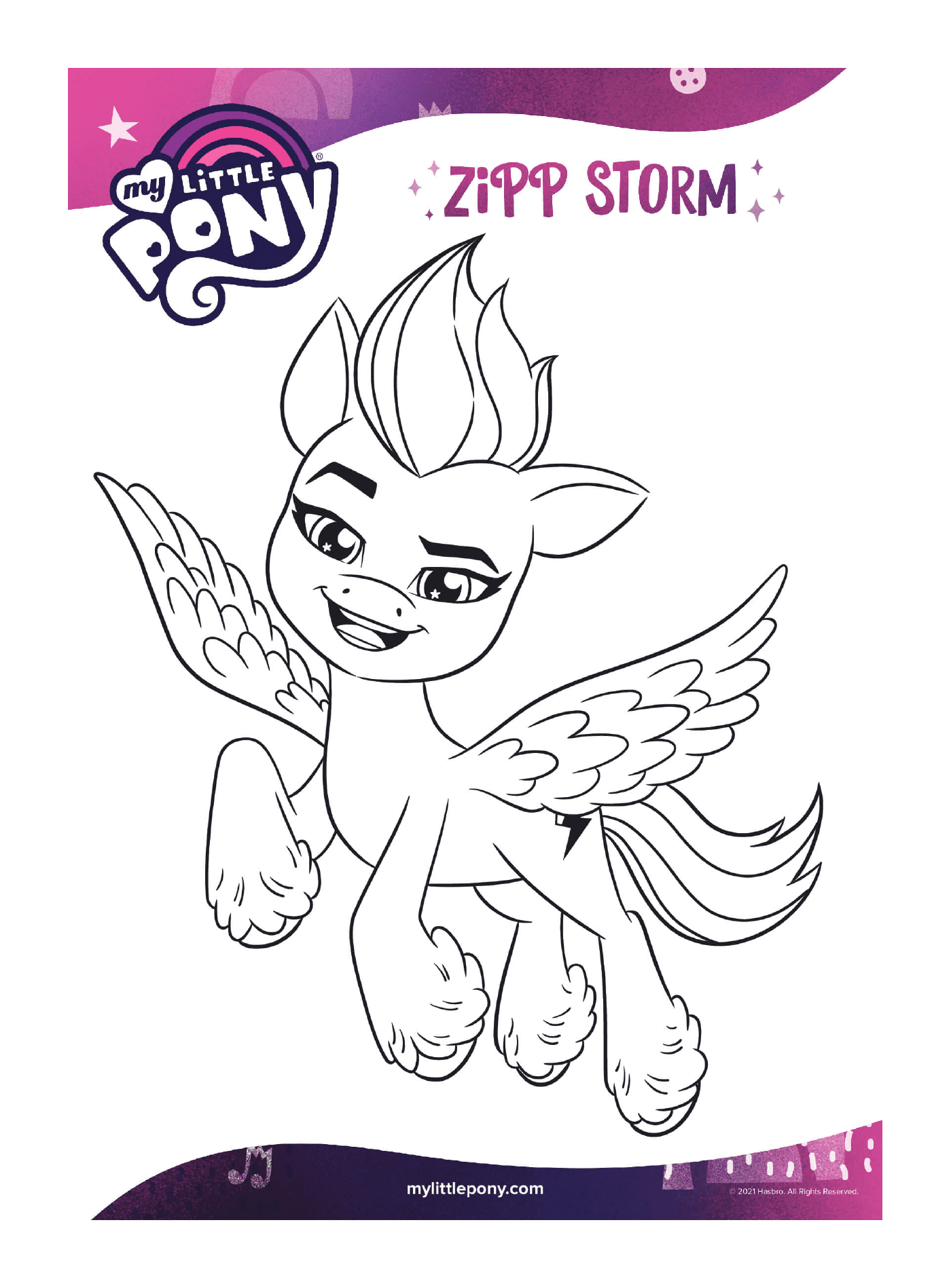  Zipp Storm, rebellious unicorn pony 