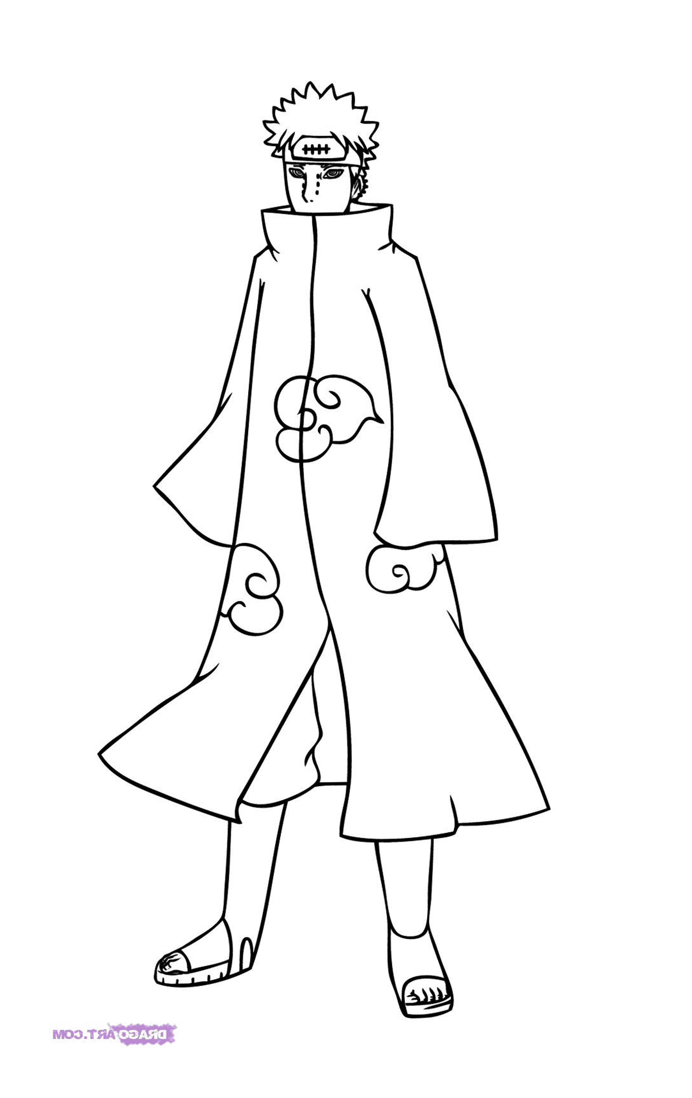  Una donna con un cappotto lungo 