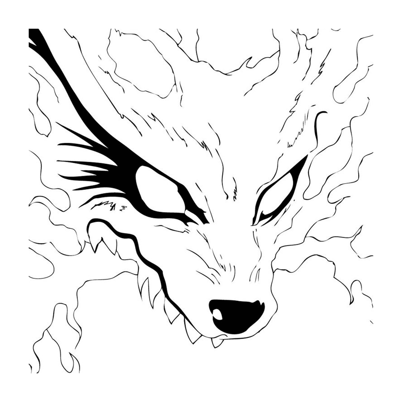  Das Gesicht eines Wolfes 
