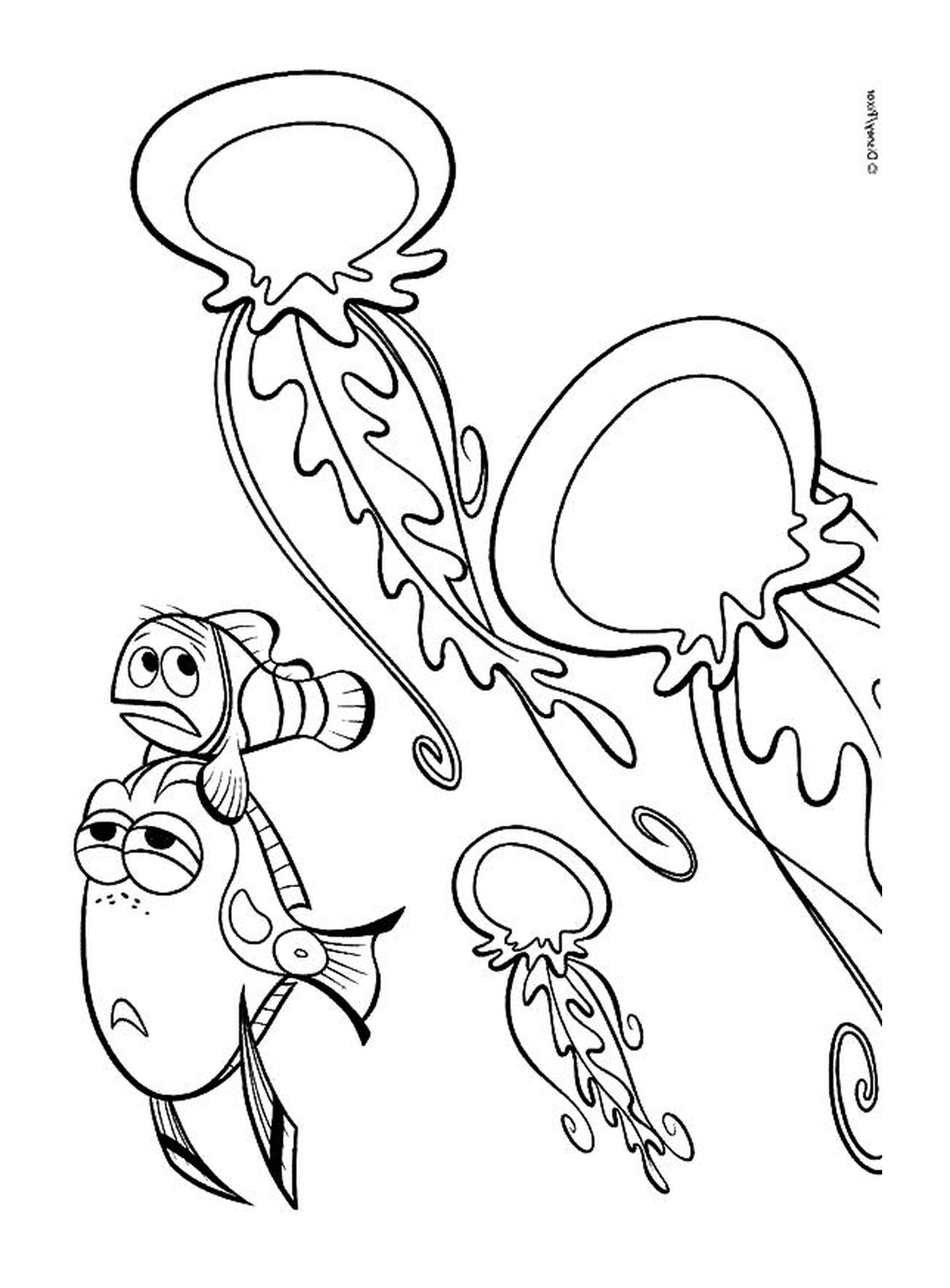  Marin y Dory entre las medusas 