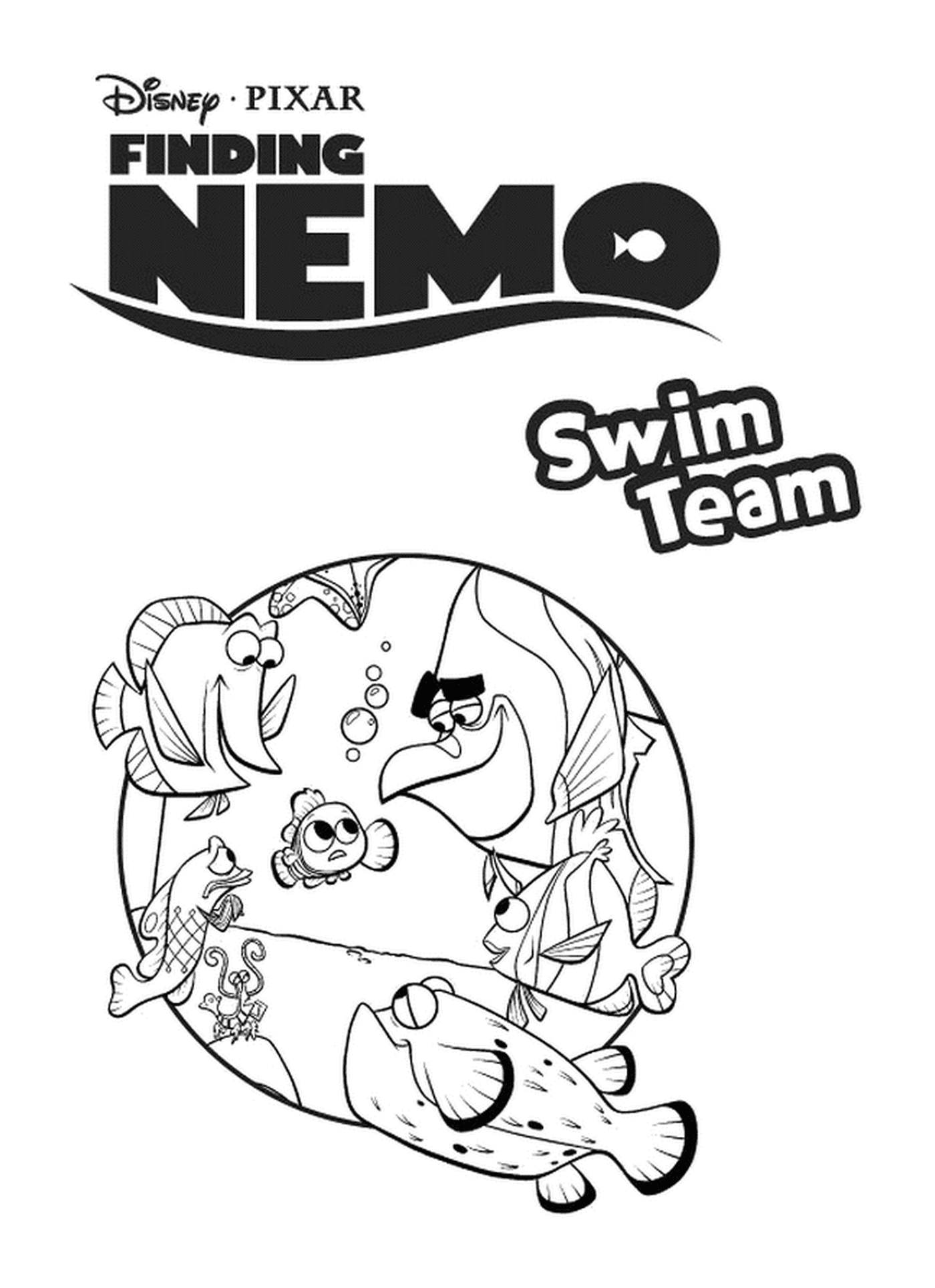  El equipo de natación de Find Nemo 