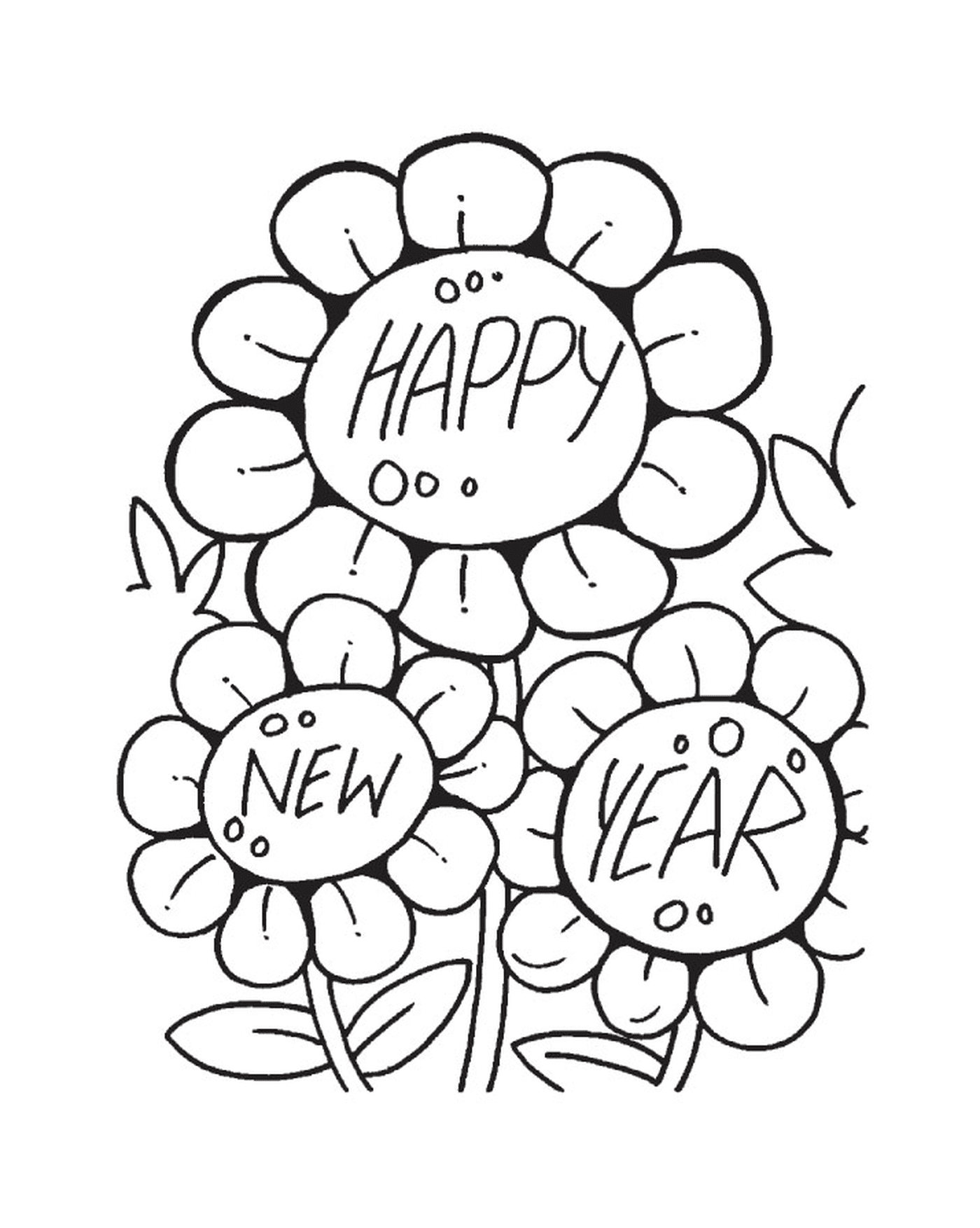  Flowers for the New Year, Happy New Year 2017 