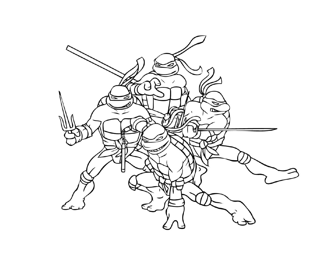 Gruppe von Ninja Schildkröten 