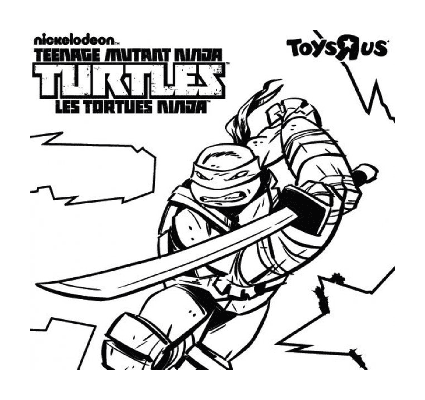  Tortugas Ninja con logo icónico 