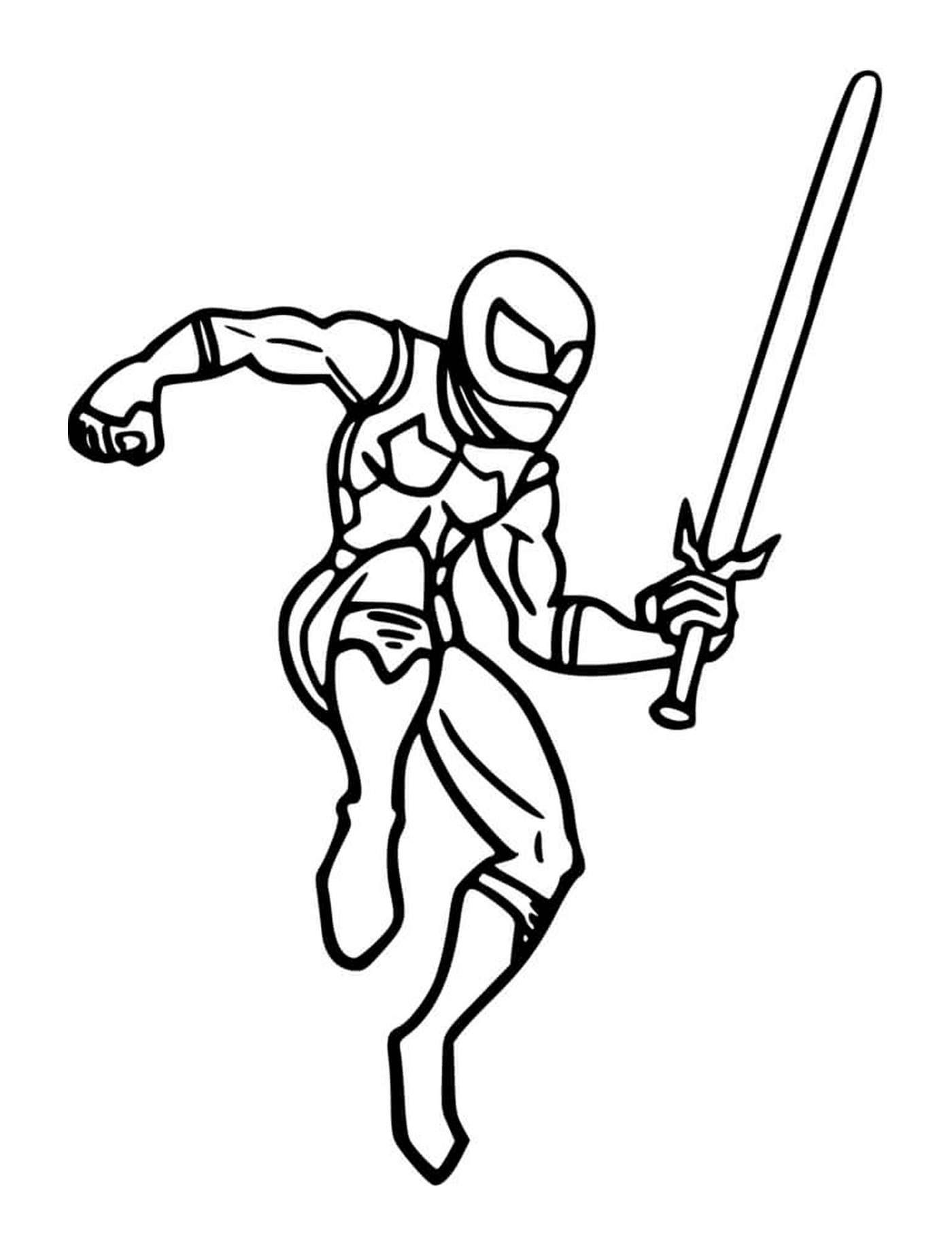 Ninja mit einem Schwert 