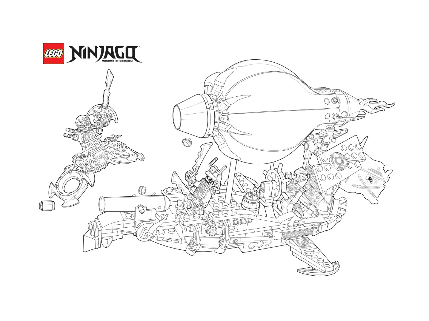  Ninjago vs. enemies by boat 