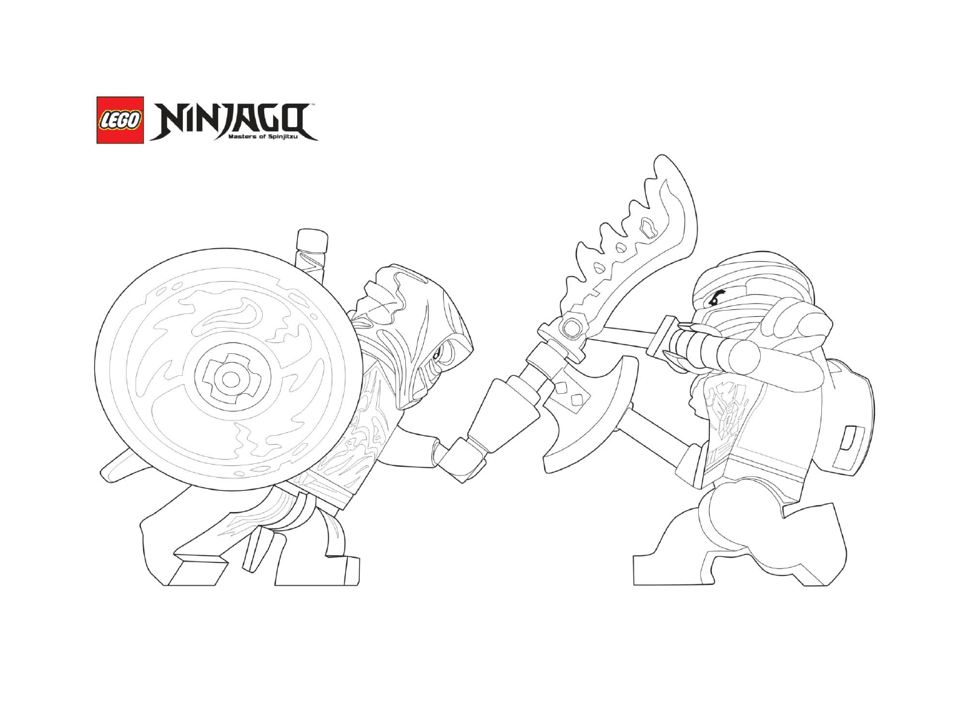  Two ninjagos in combat mode 