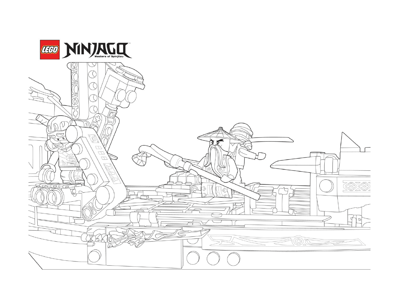  Ninjago boat with sensei wu 