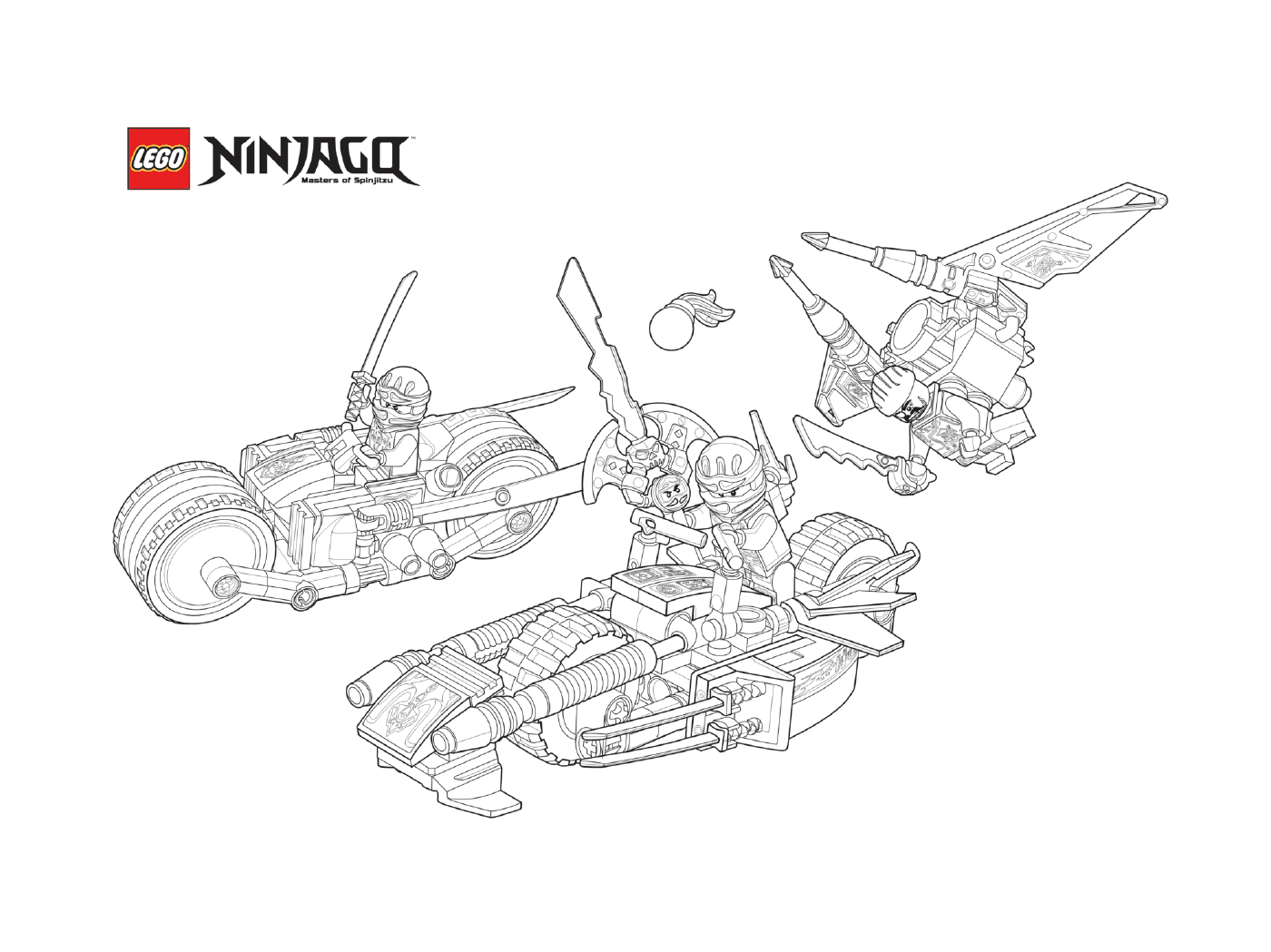  Motorrad Auto cool ninjago lego 
