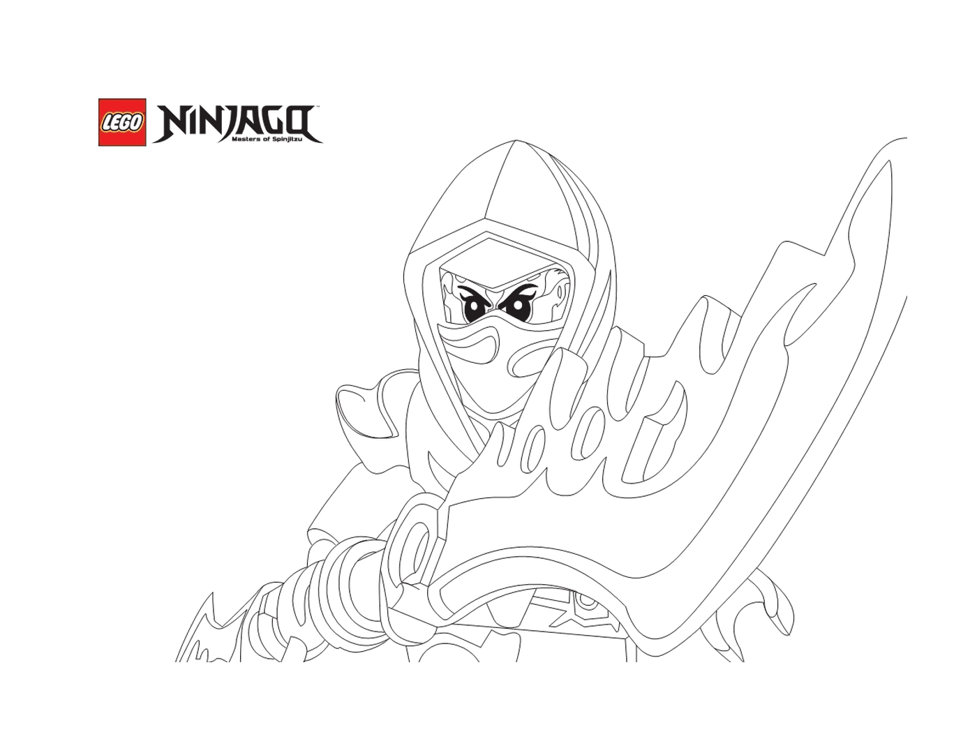  Ninjago with sword ready to attack 