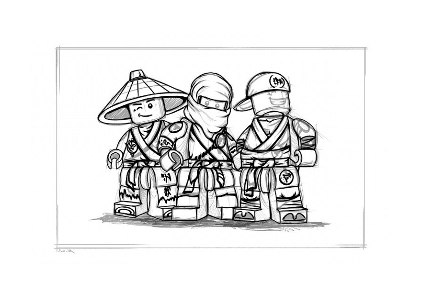  Squadra Ninjago di tre ritratti 