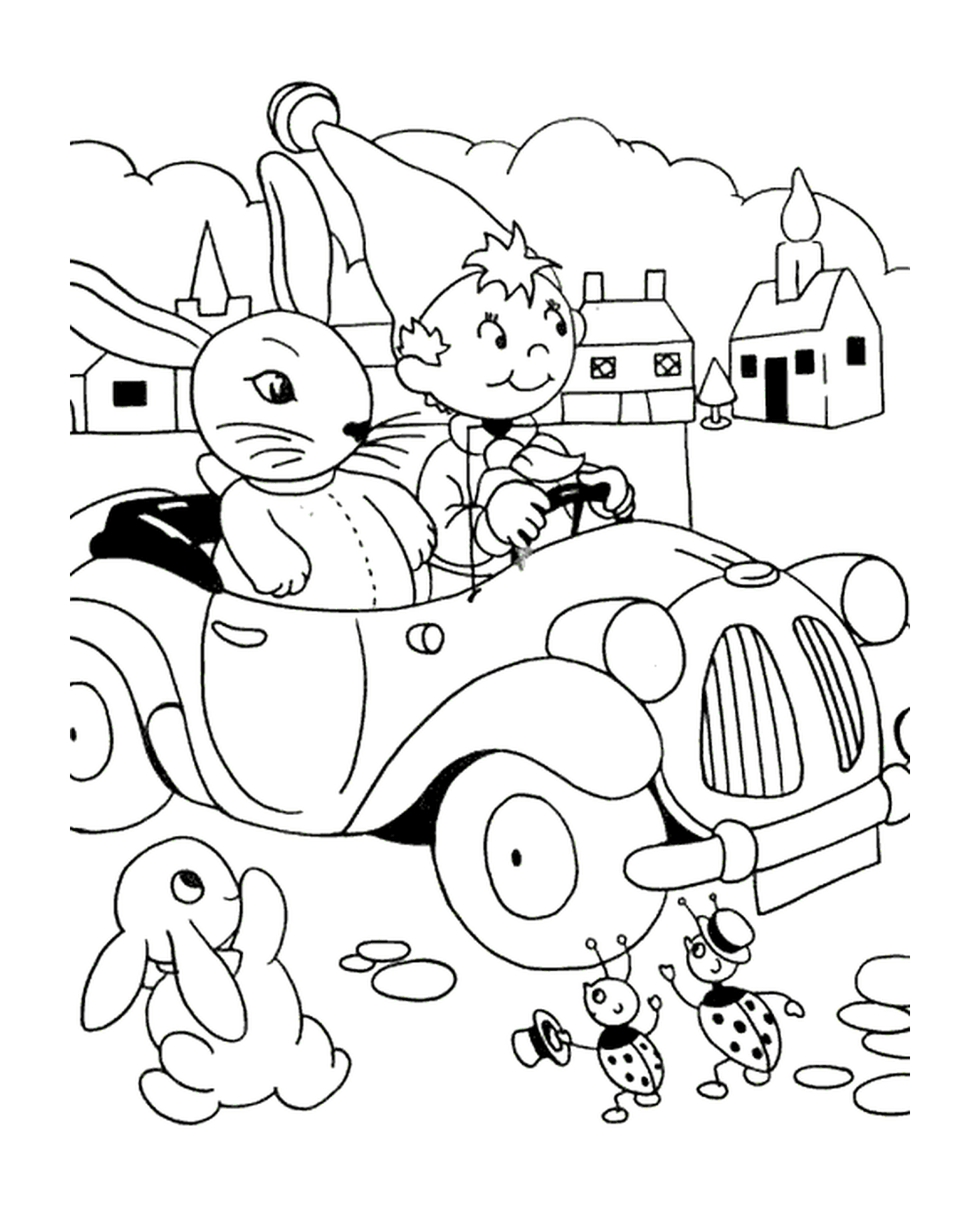  yes yes and rabbit in a car 