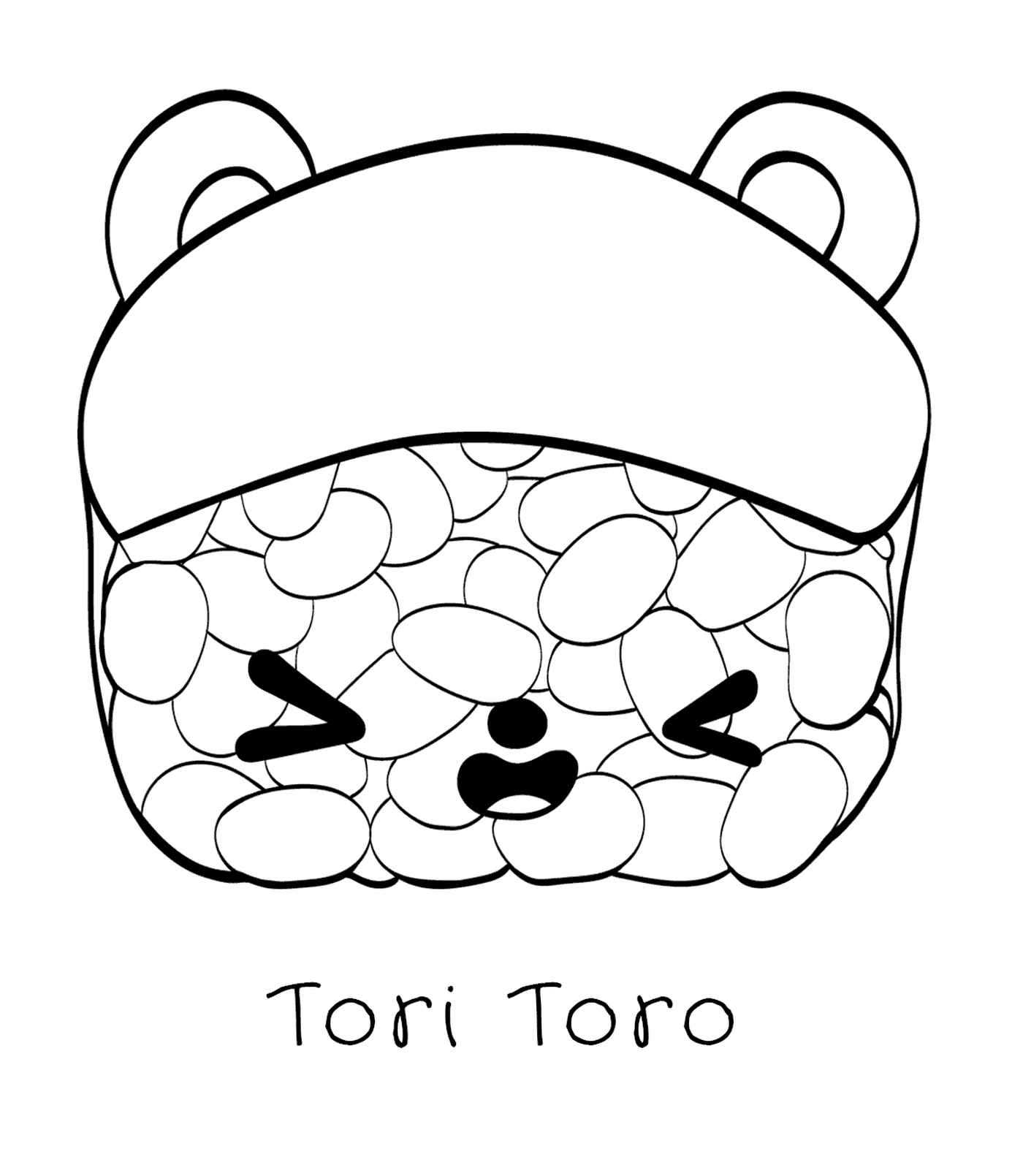  Tori Toro Sushi para colorear la hoja Nombres Núm 