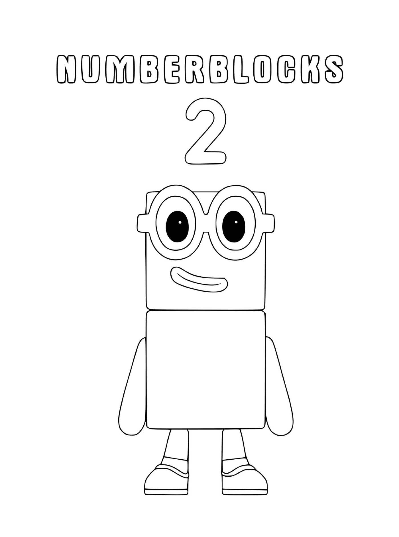  Numberblocks número 2, un robot futurista 