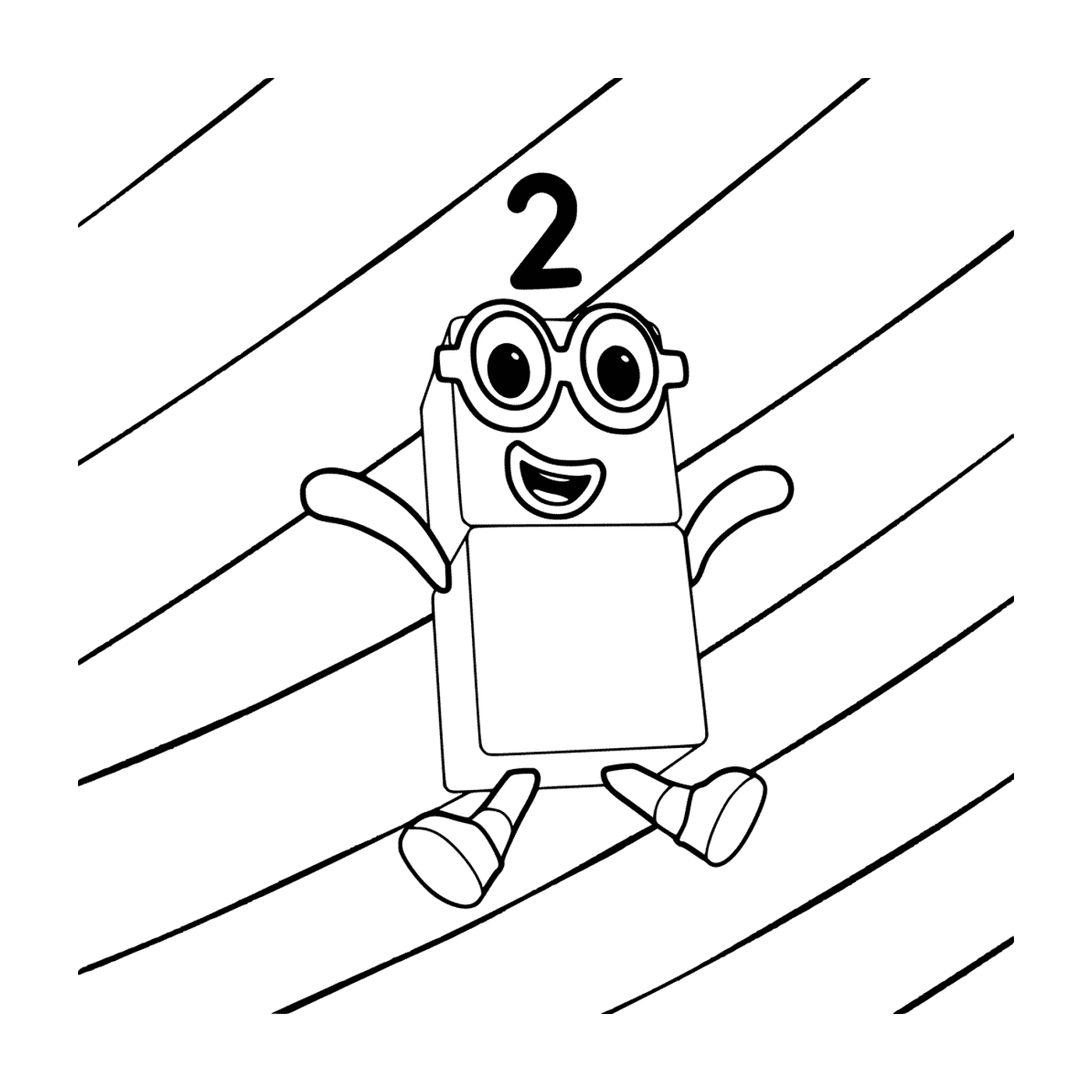  Numberblocks number 2, funny character 