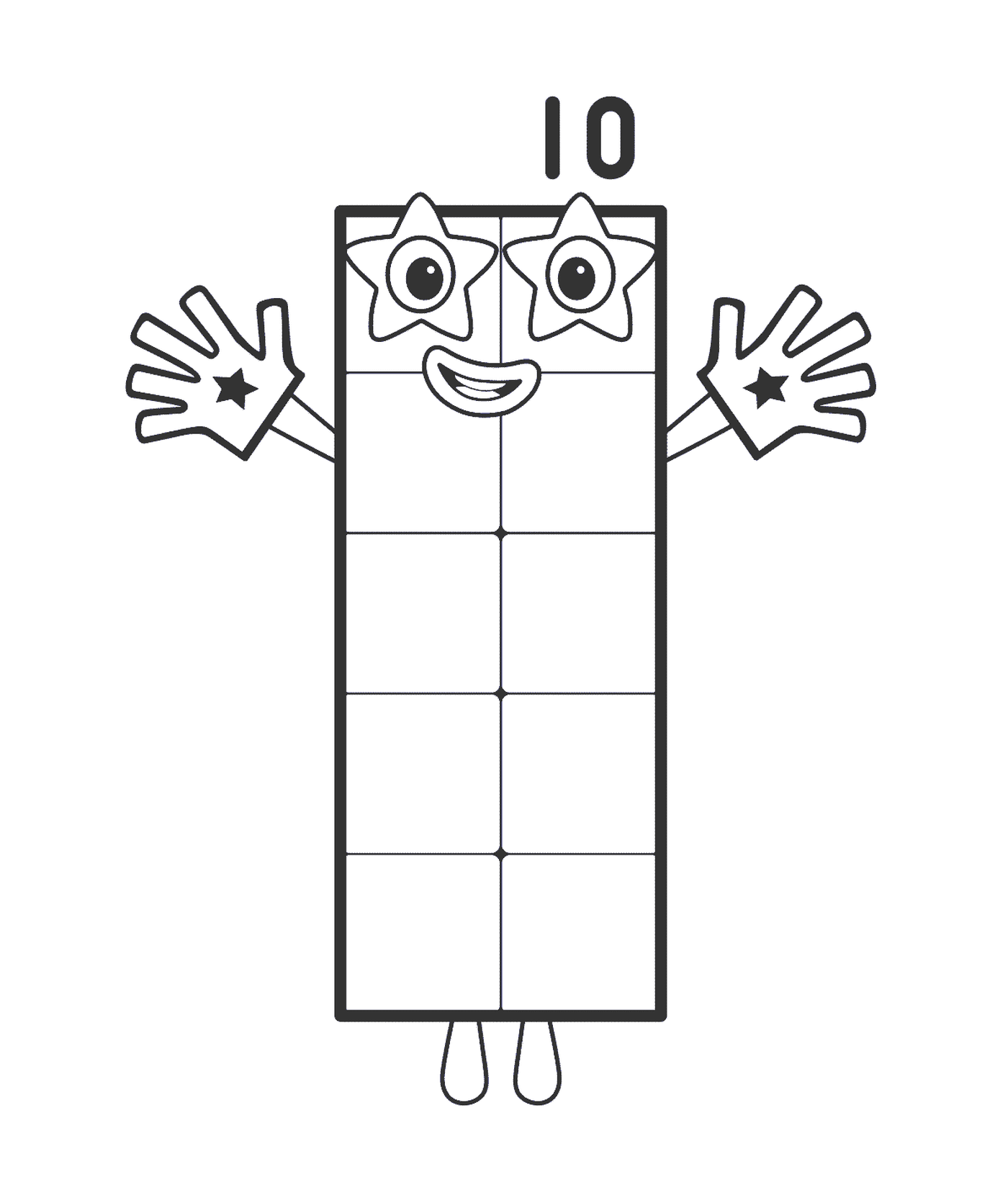  Rettangolo Numero 10, a forma rettangolare 