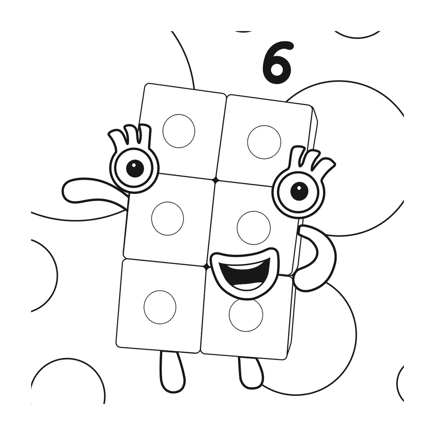  Numberblocks number 6, a happy number 