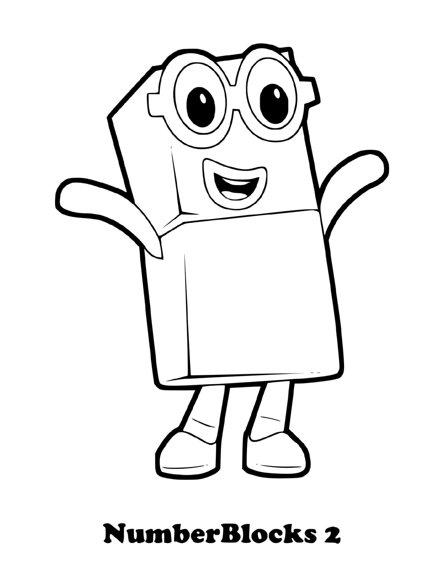  Numberblocks number 2, character in box 