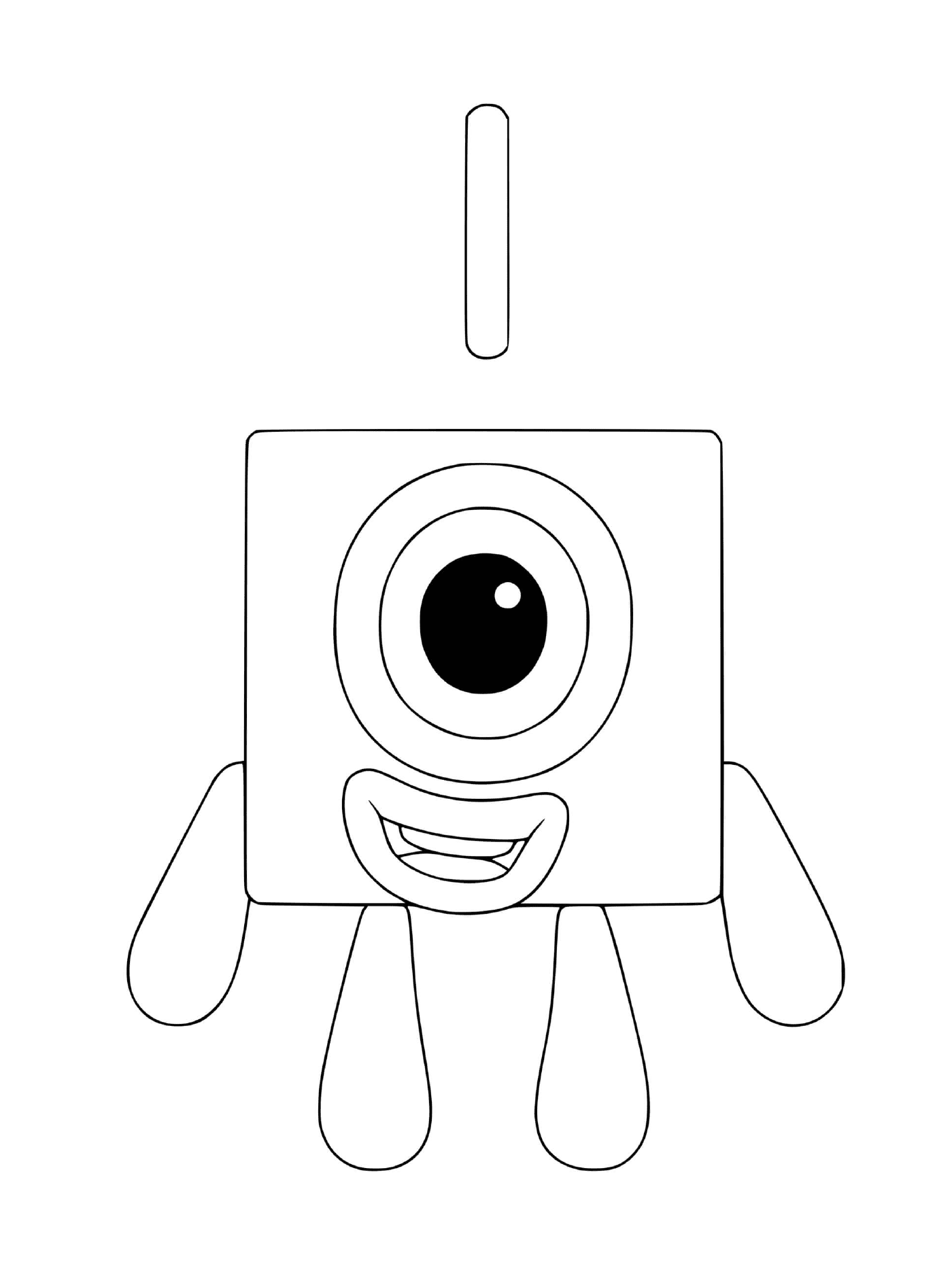  Numberblocks number 1, a friendly robot 