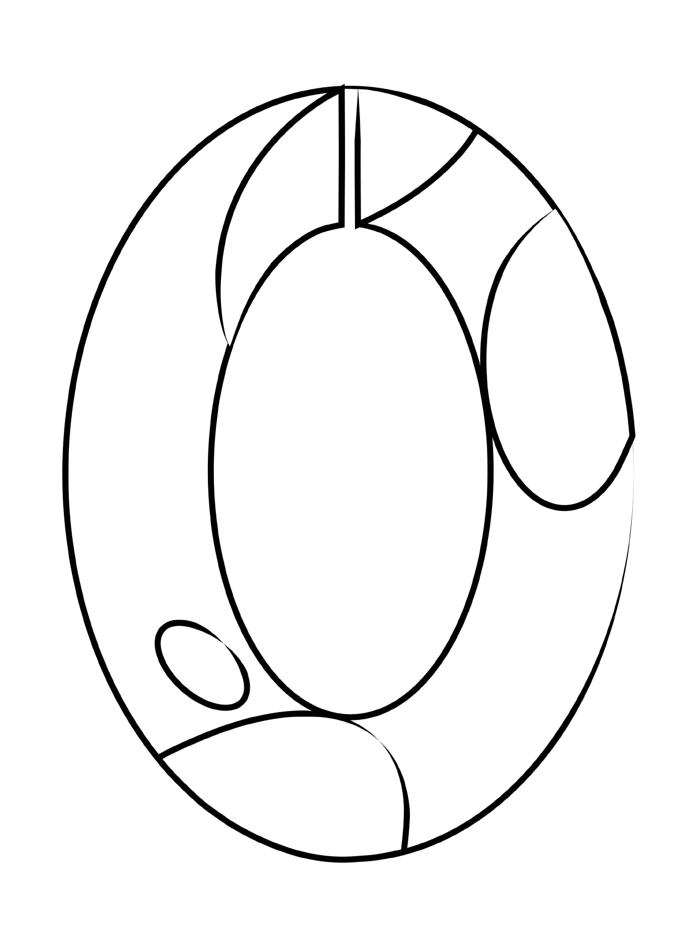  Zero figure with apple outline 