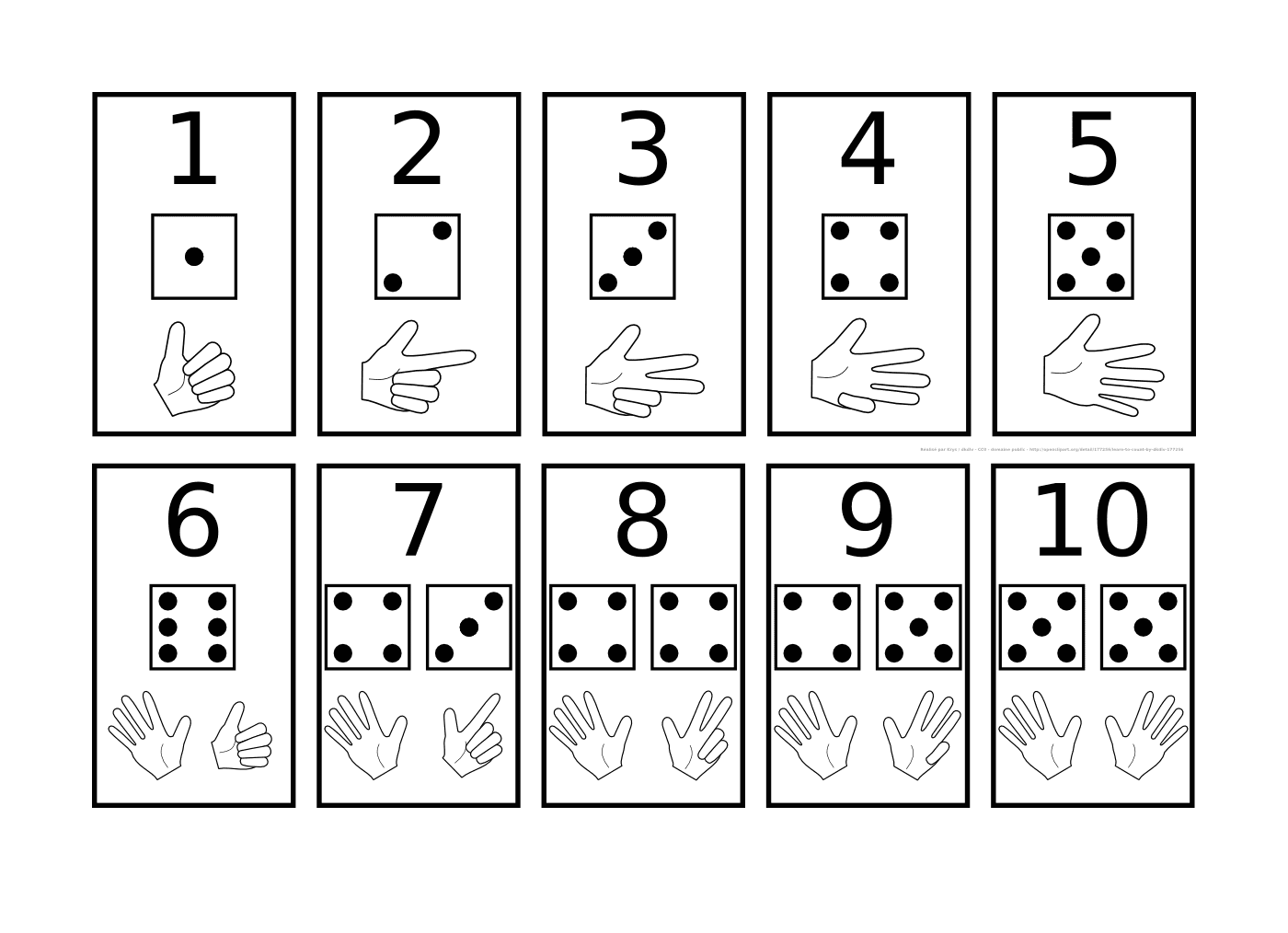  Kartensatz mit Zahlen und Symbolen 