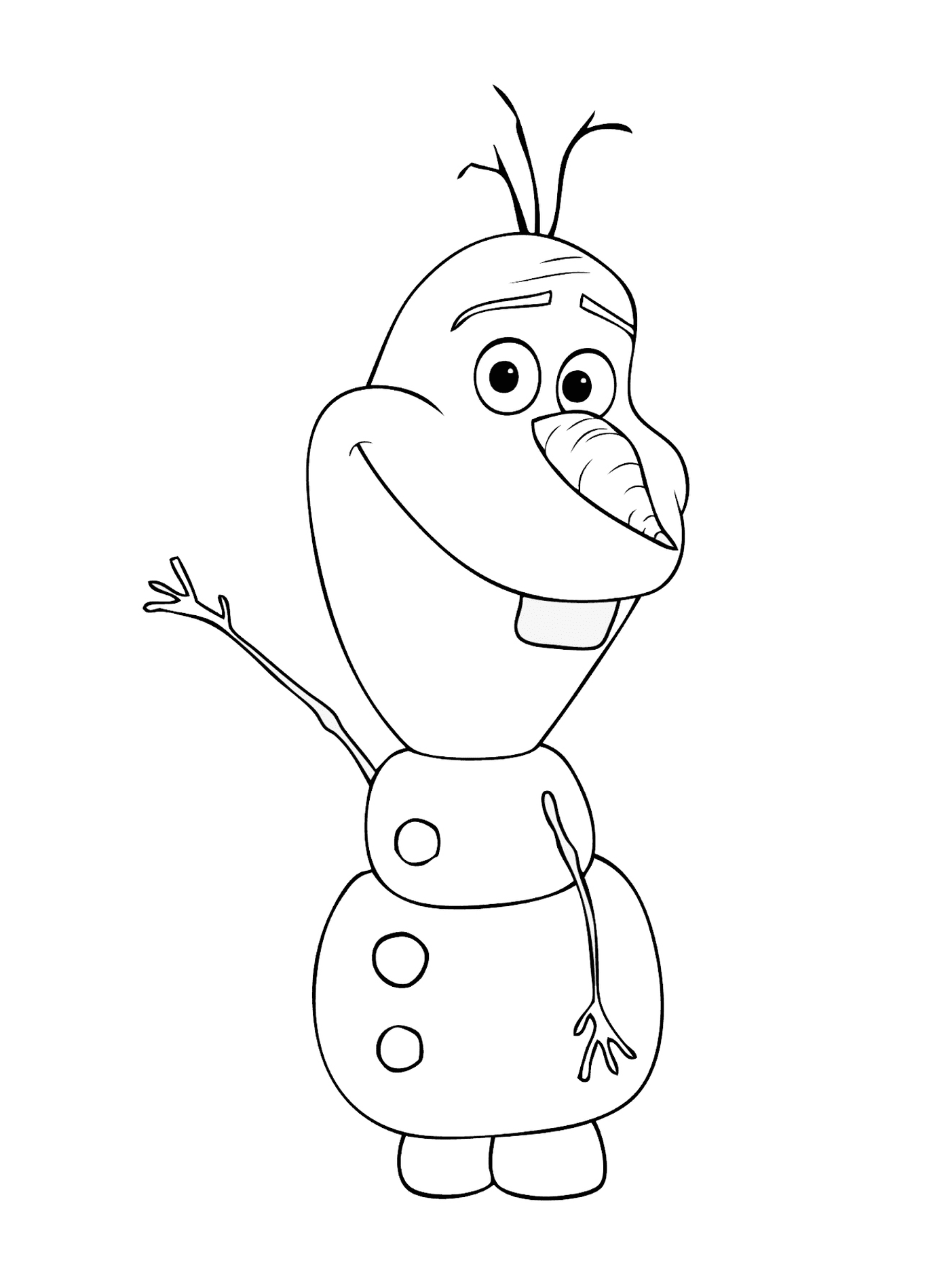  Olaf de Frozen makes a greeting 