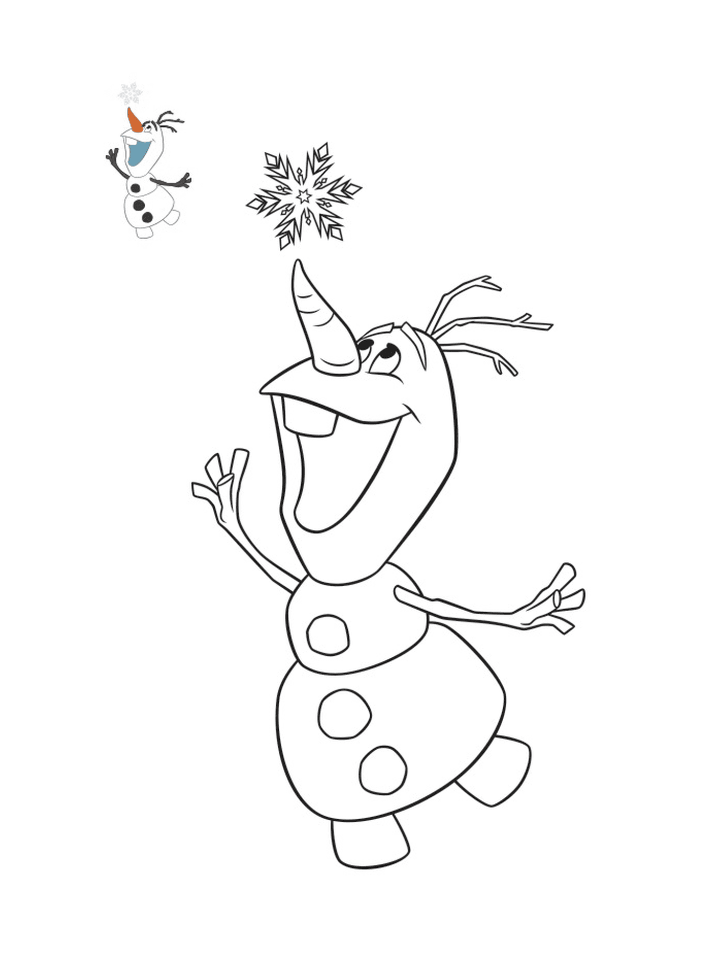  Olaf y un copo de nieve 