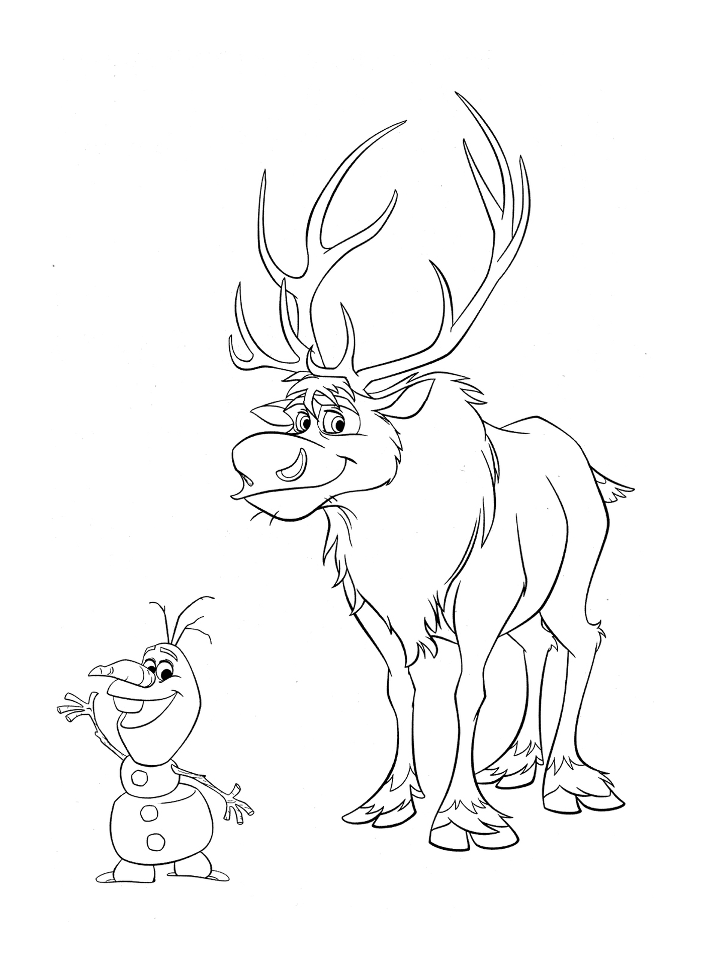  Sven y Olaf de la Reina de las Nieves de Disney 