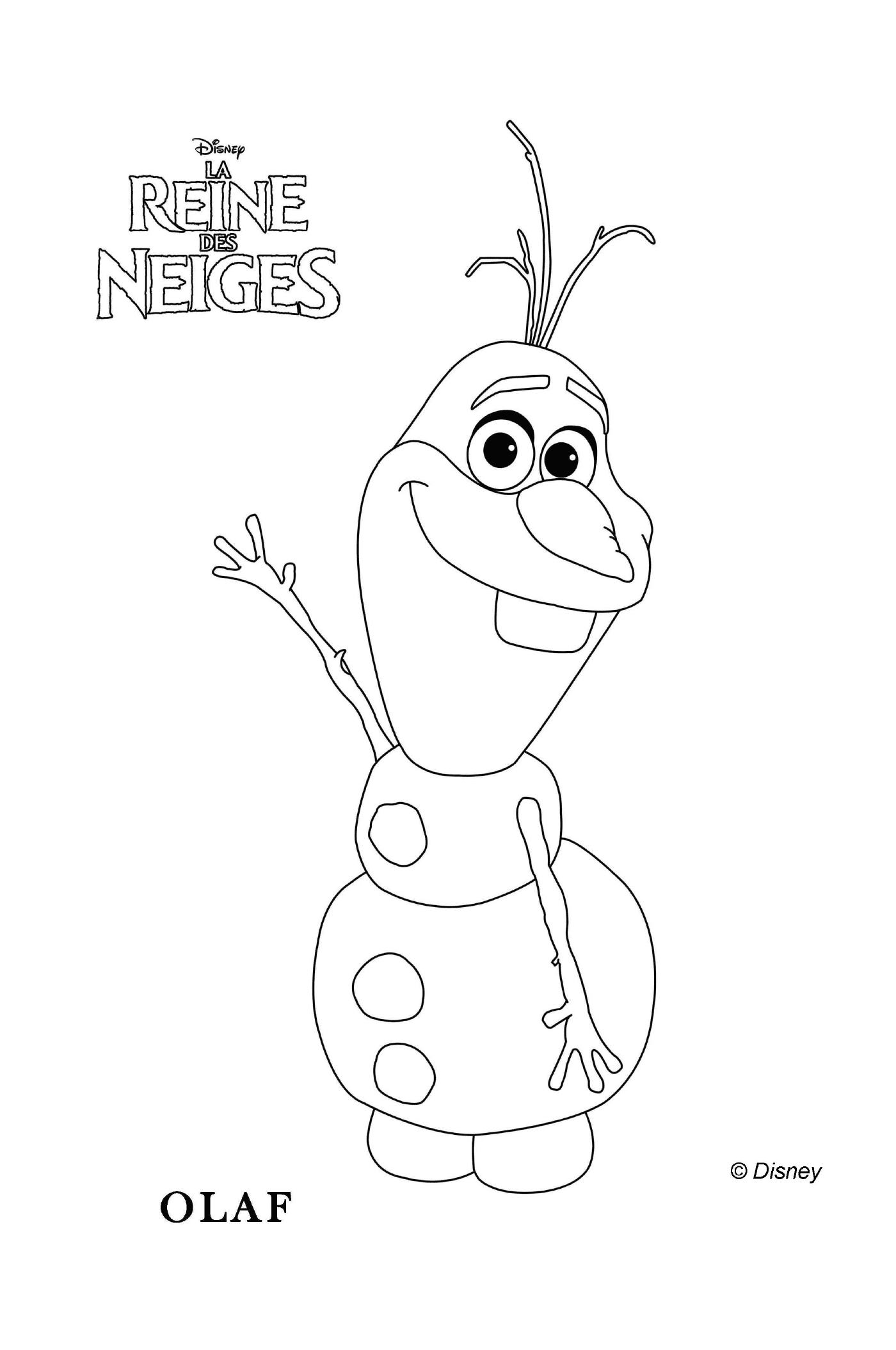  Olaf de Frozen fa un saluto 