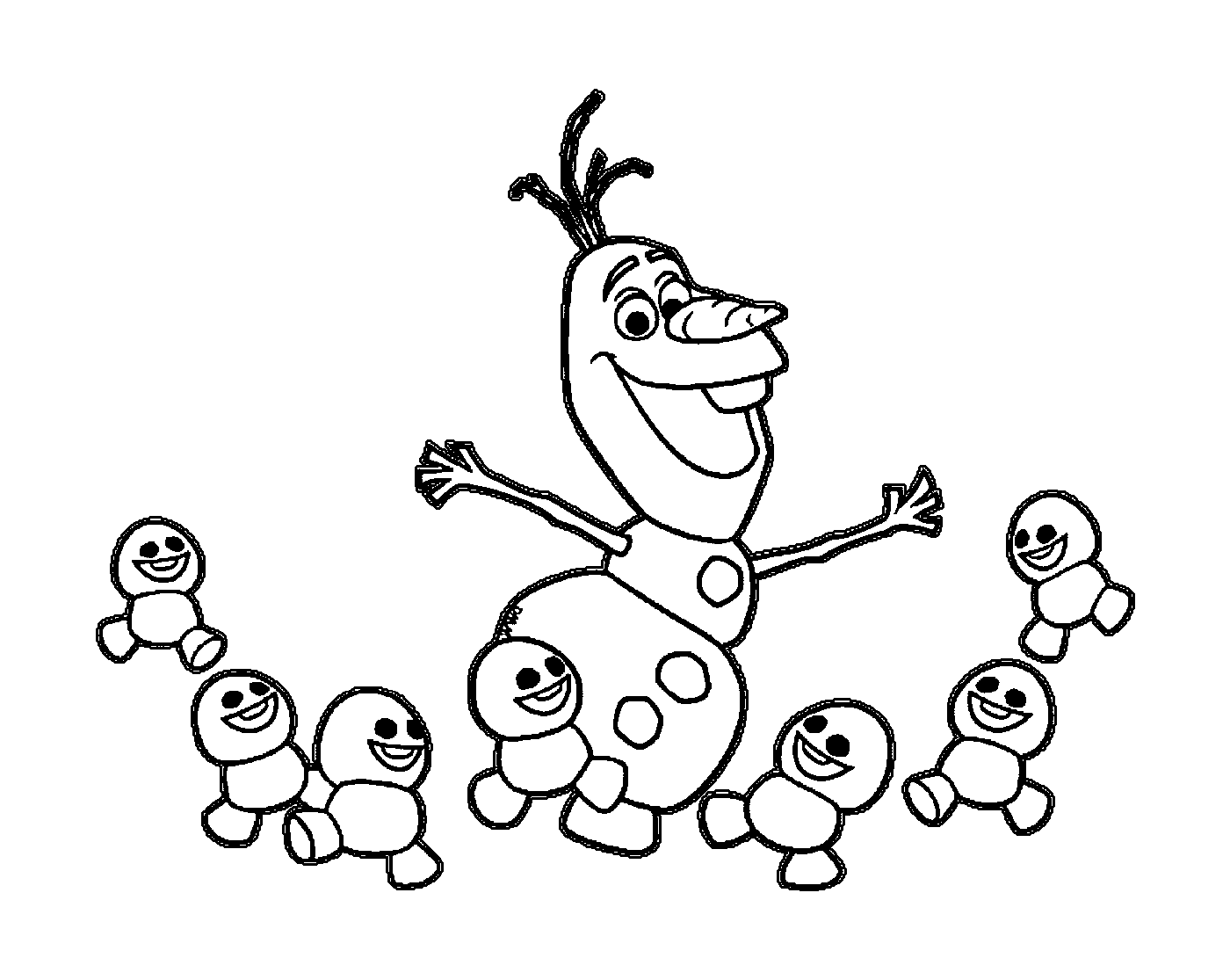 Olaf tanzt mit Snow Queen's Snowgies 