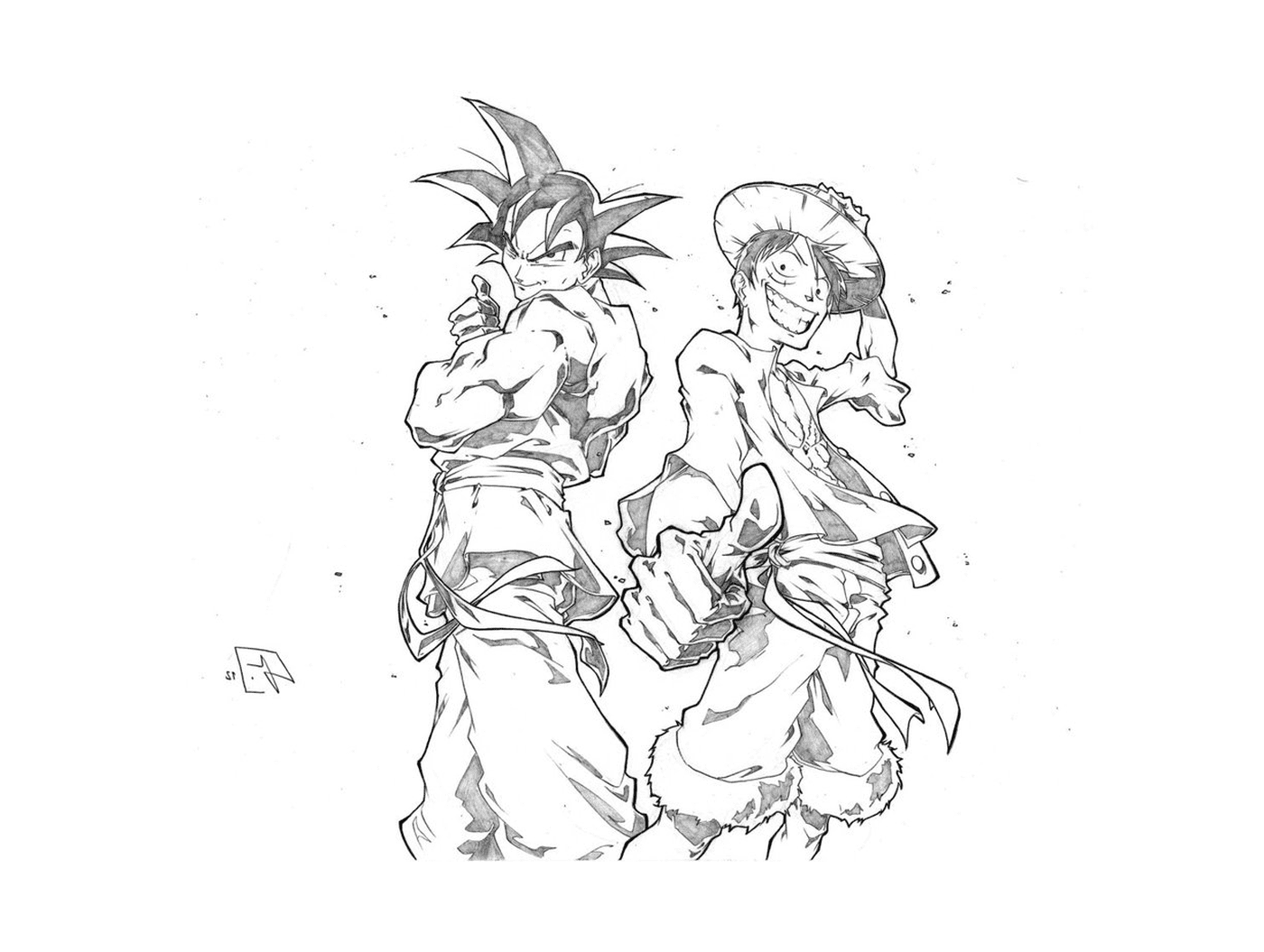  Luffy, Goku, complici uomini 