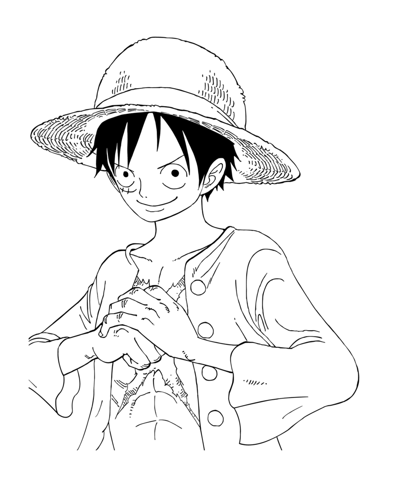  Luffy think, smile confident 
