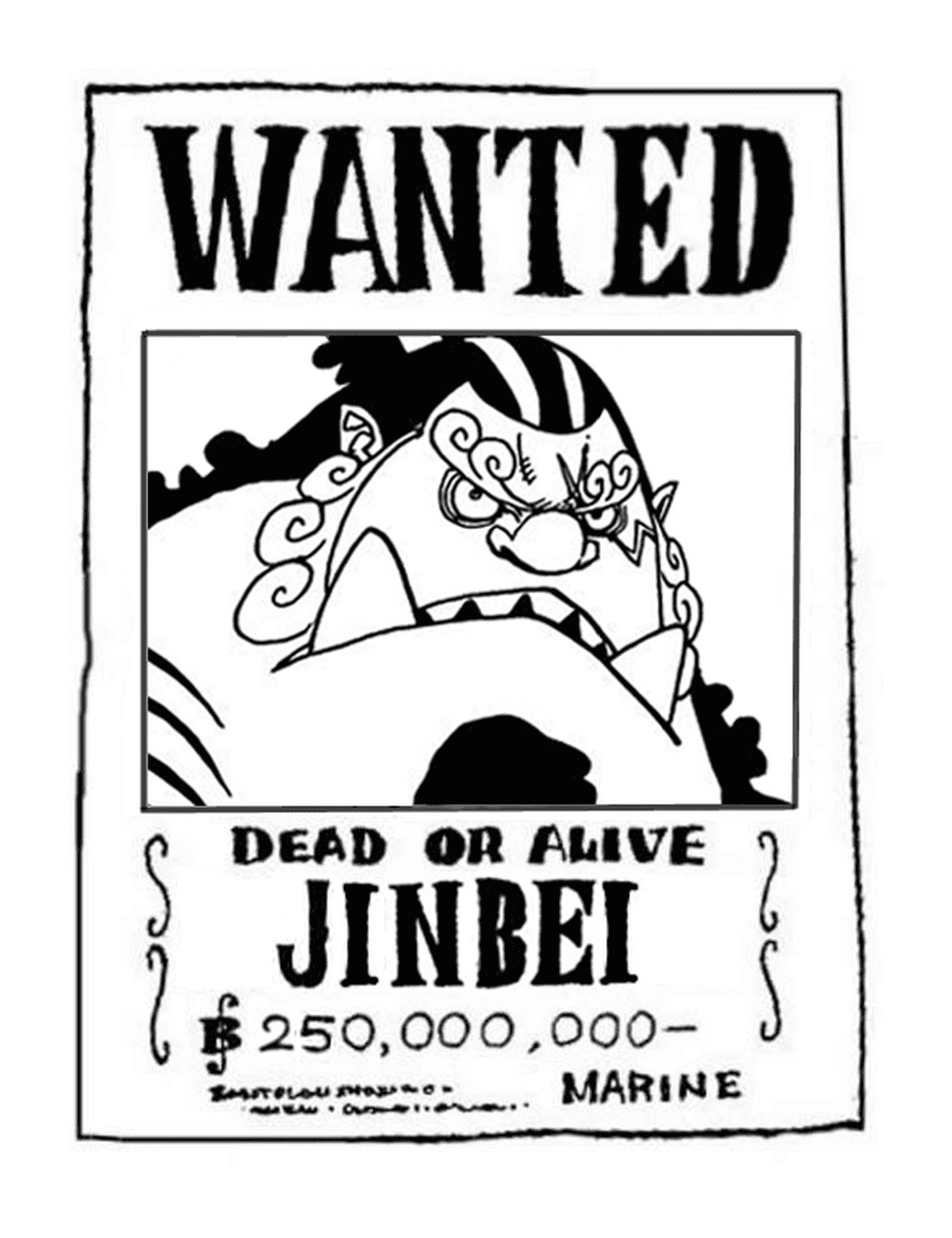 Wanted Jinbei, dead or alive 