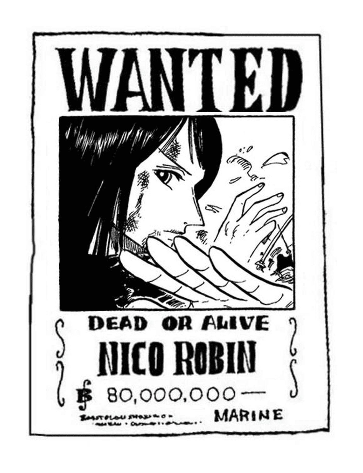  Wanted Nico Robin, dead or alive 