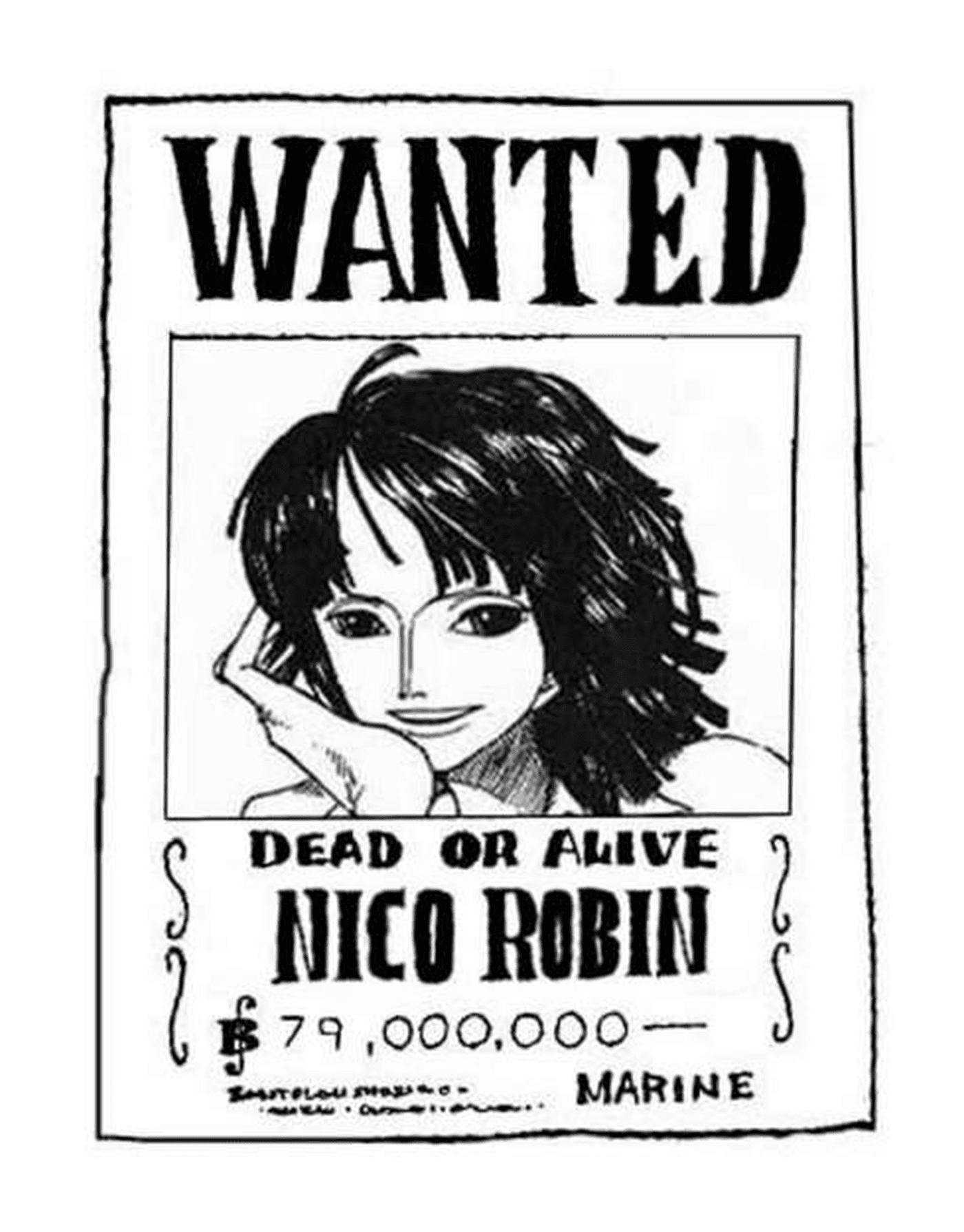  Wanted Nico Robin[20420] Wanted Nico Robin, dead or alive 