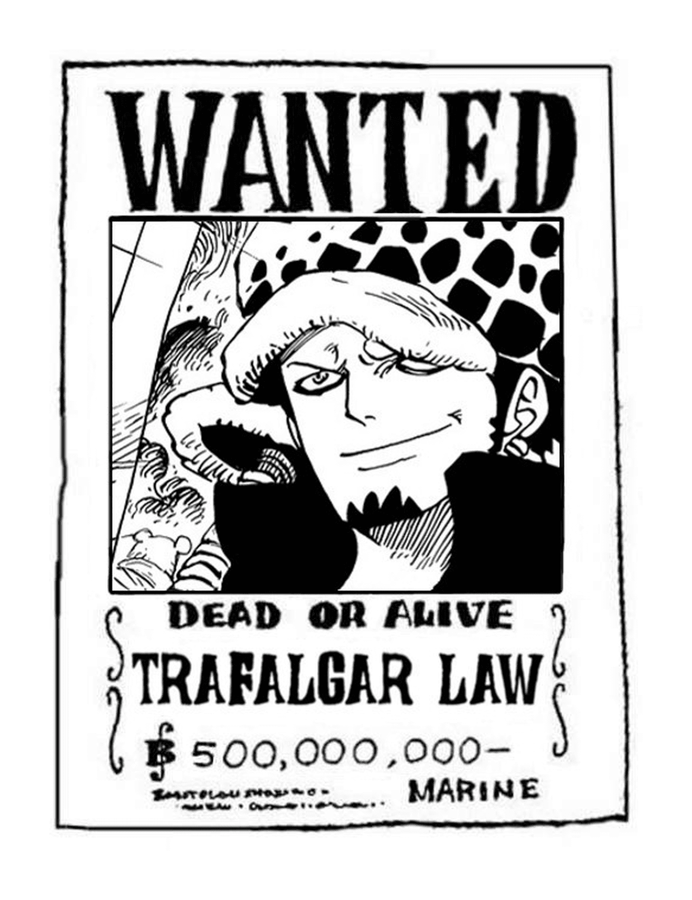  Wanted Trafalgar Law, dead or alive 