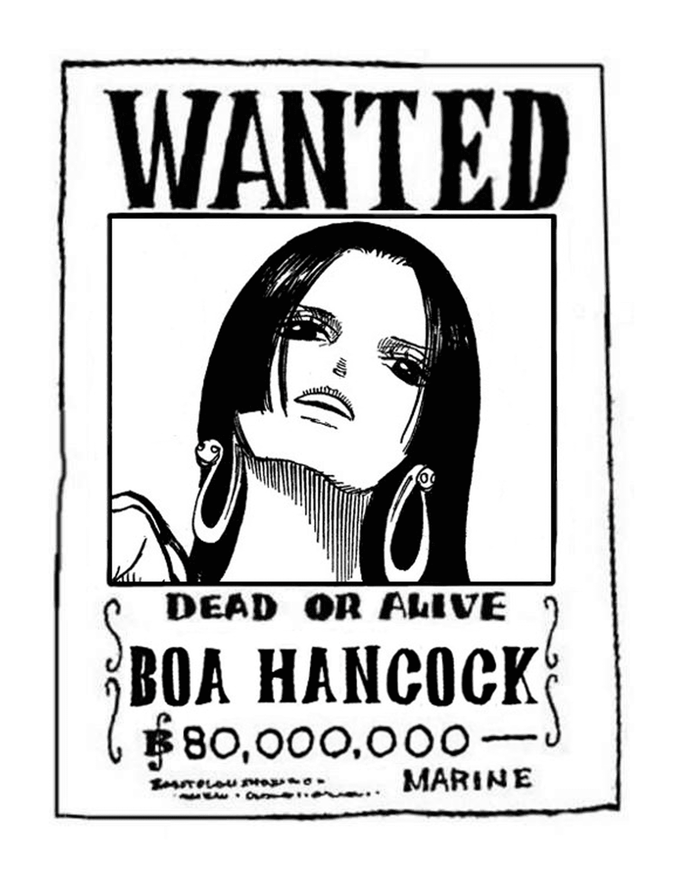  Wanted Boa Hancock, dead or alive 