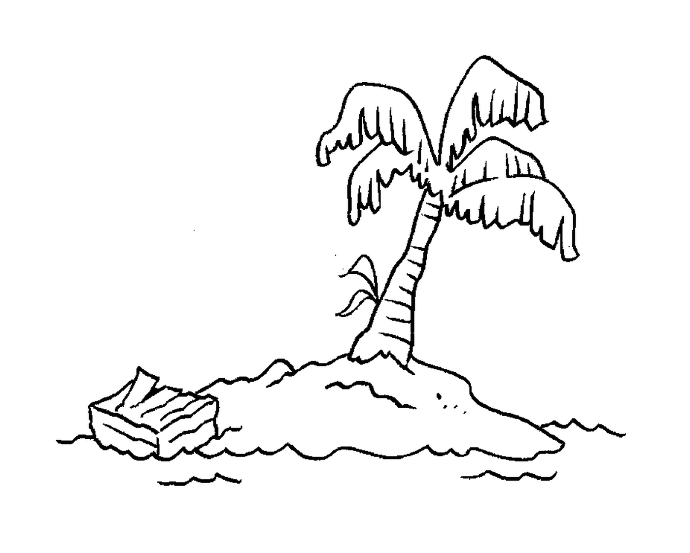  Isla desierta de palmeras 
