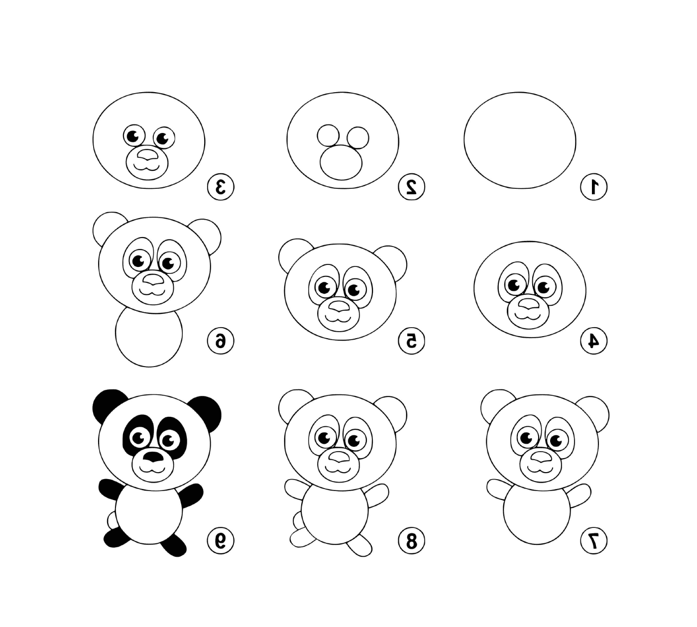  Easy, draw a panda 
