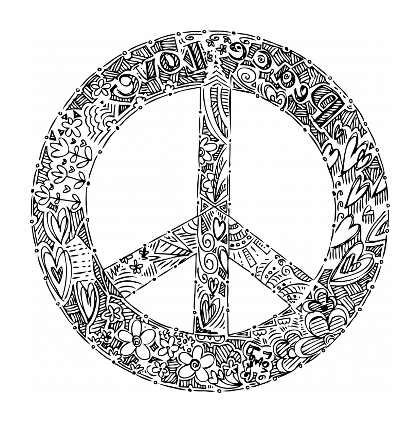  Peace and love, logo 